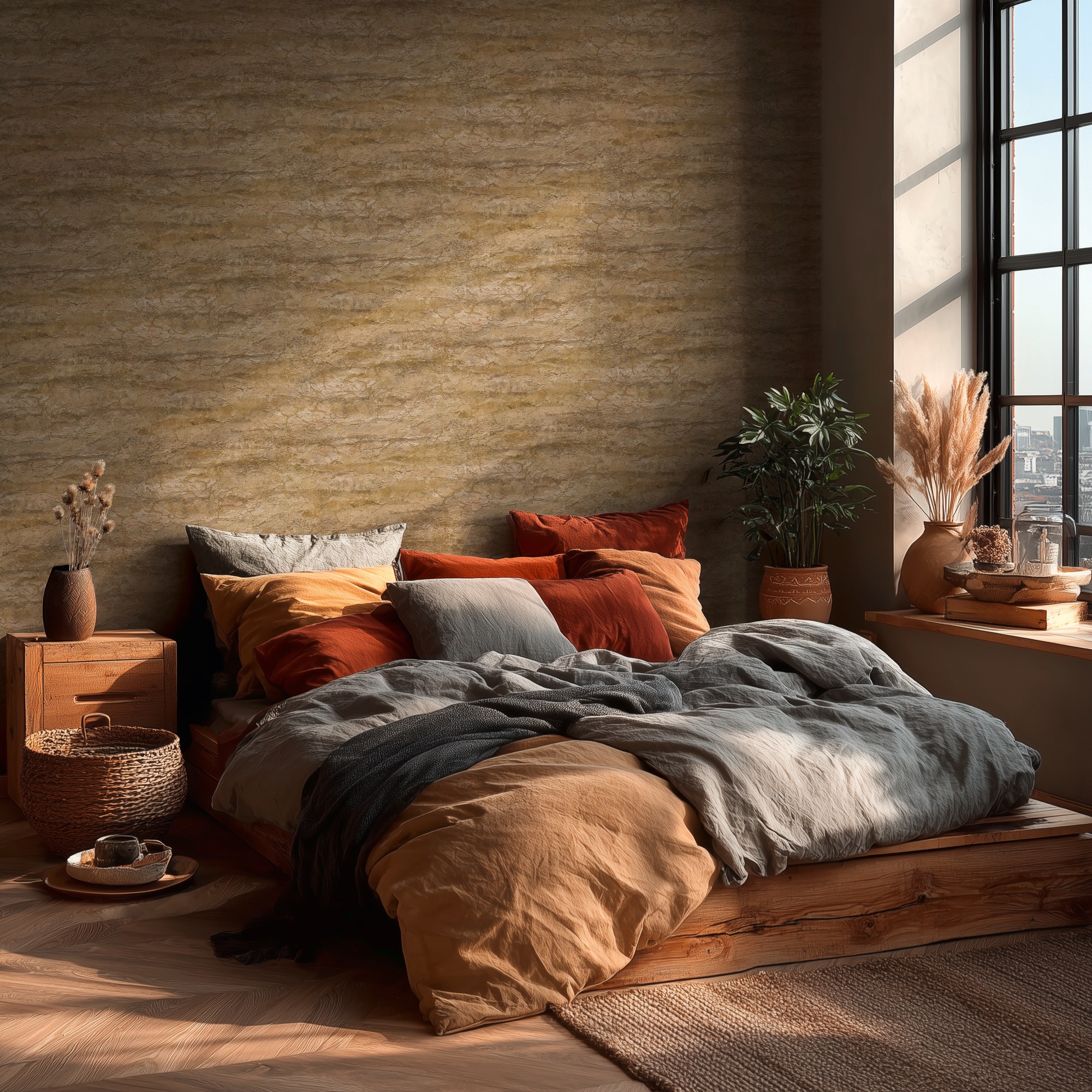 living walls Vliestapete "Vibes & Styles Tamika – Raw Heritage" geblümt glatt