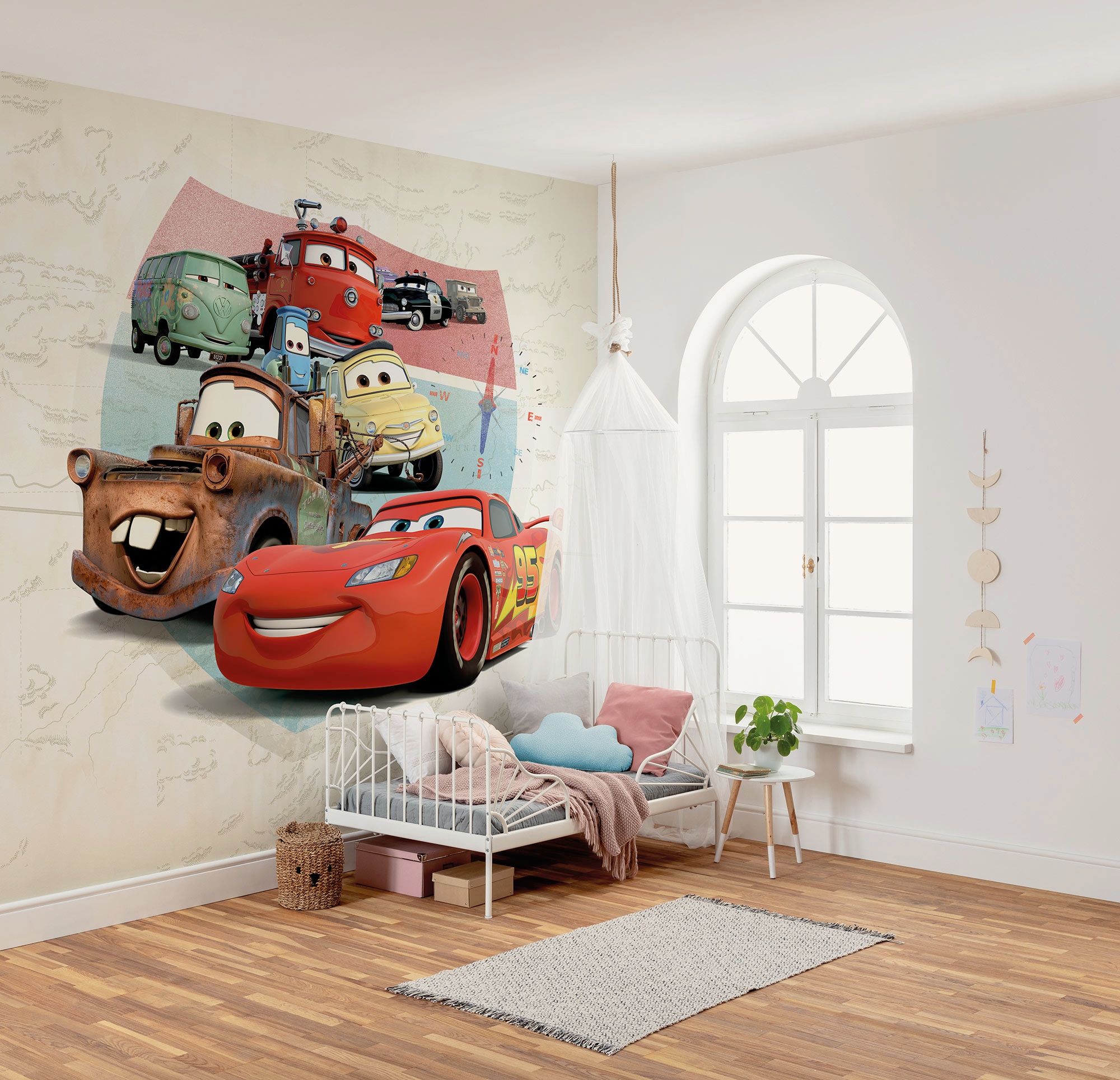 Komar Kindertapete "Disney and Pixar Cars Open Road" bedruckt glatt