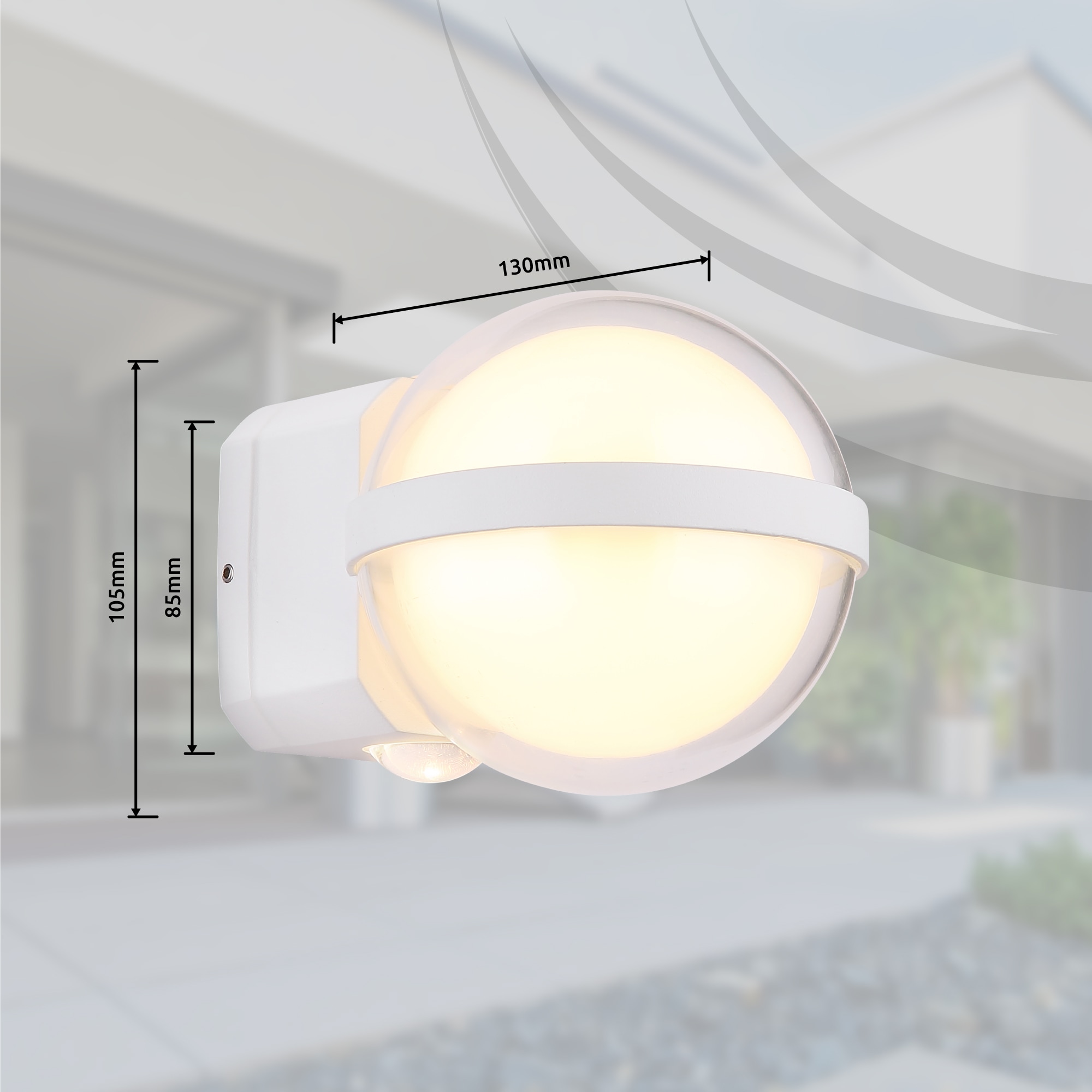 GLOBO LIGHTING LED Außen-Wandleuchte »ILLI«, Leuchtmittel LED-Modul | LED fest integriert, Außenbereich/IP54/2 Linsen/2Richtungen/Terrasse