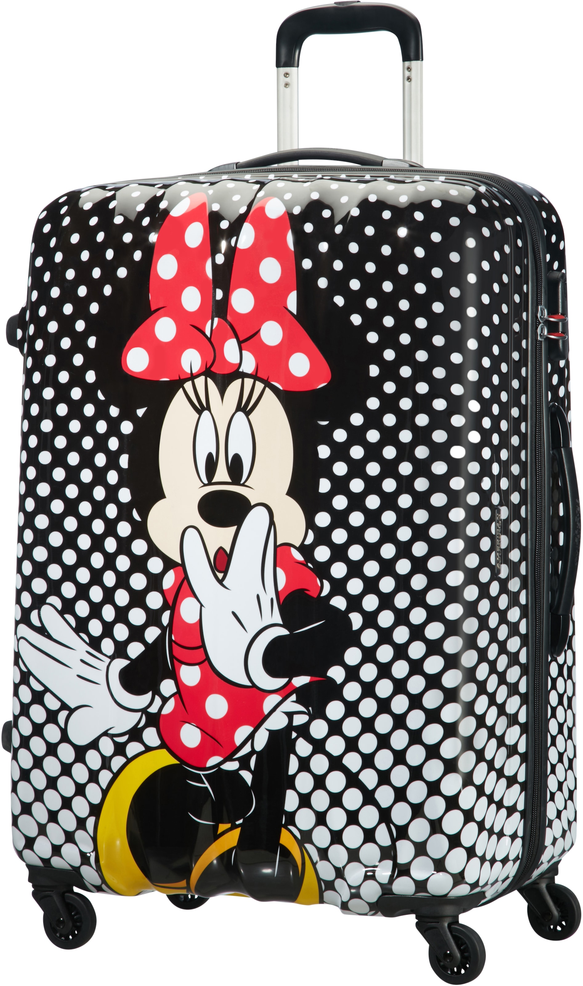 Hartschalen-Trolley Mouse Minnie Legends, Tourister® Polka »Disney BAUR American | Dots, 4 cm«, 75 Rollen