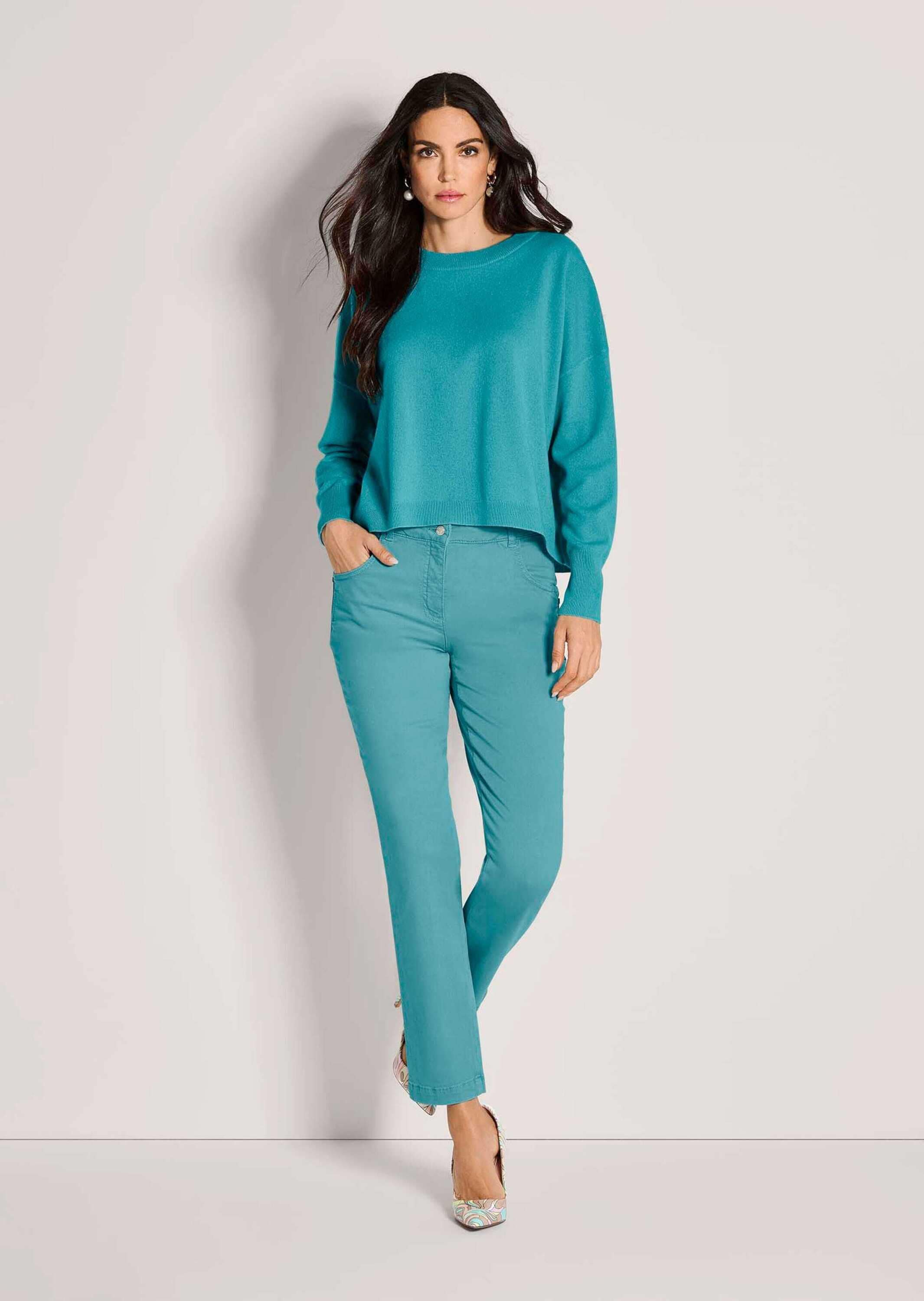 MADELEINE Longpullover »Strickpullover Kaschmir Pullover mit Rundhalsausschnitt« Oversized Look