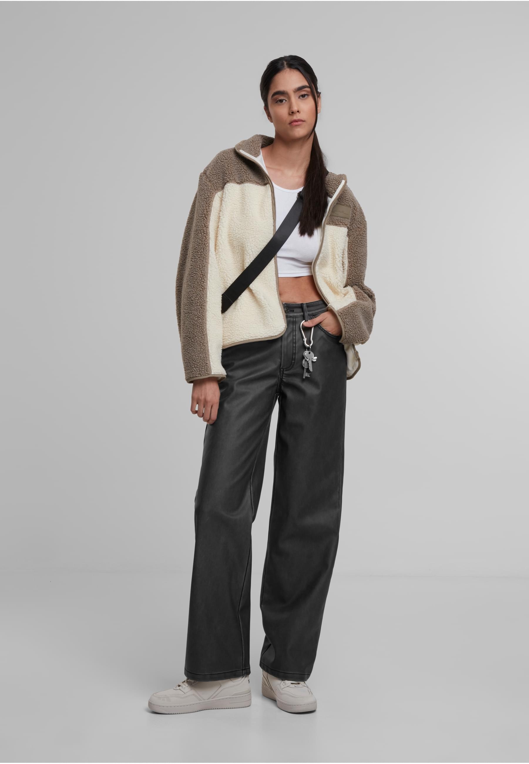 Karl Kani Stoffhose »Karl Kani Signature Pu Wide Leg Pants black«, (1 tlg.)