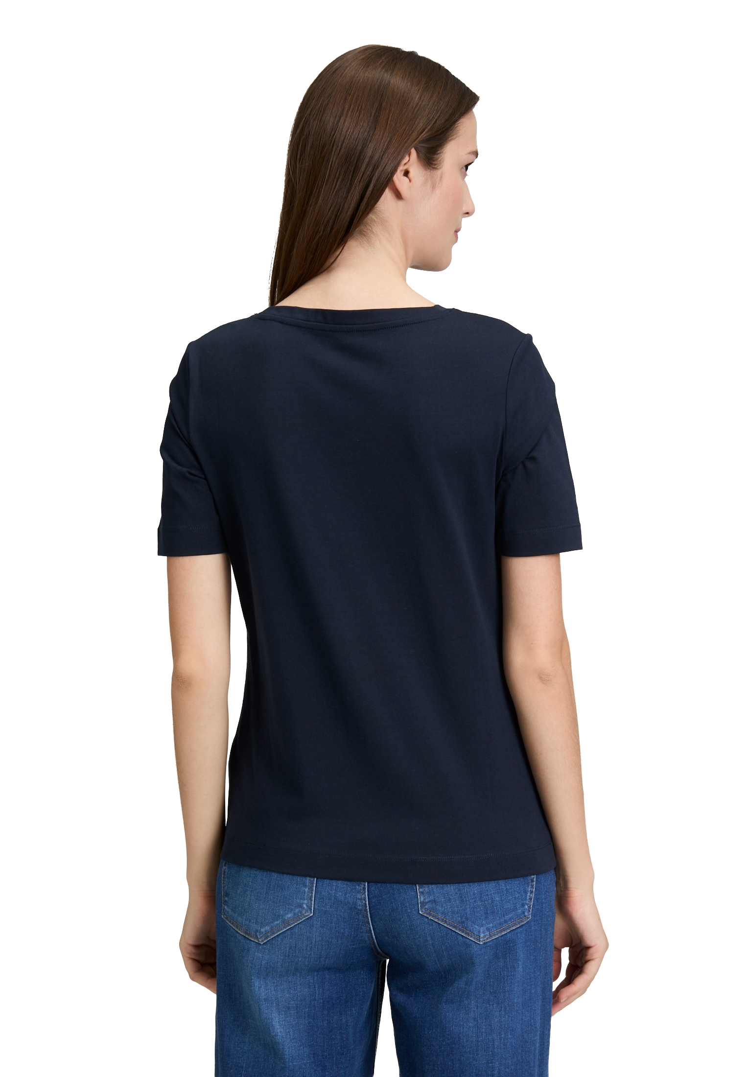 Betty&Co Kurzarmshirt »Betty & Co Basic Shirt mit Rundhalsausschnitt«, (1 tlg.), Form