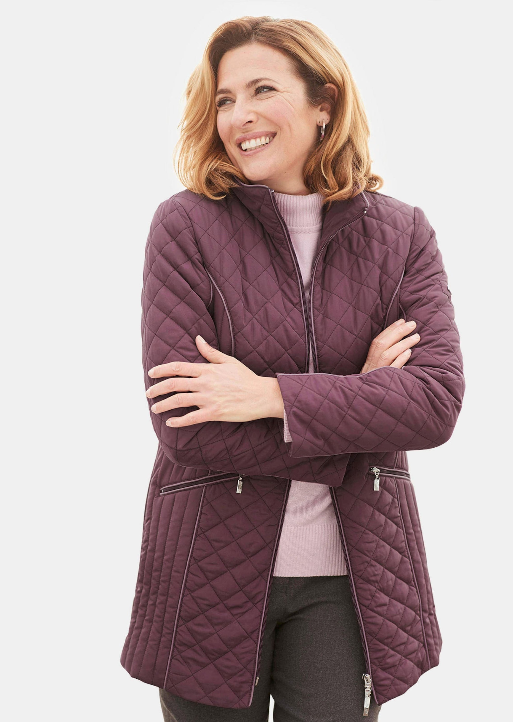 GOLDNER Steppjacke "Kurzgröße Longsteppjacke mit Kontrastpaspeln" günstig online kaufen