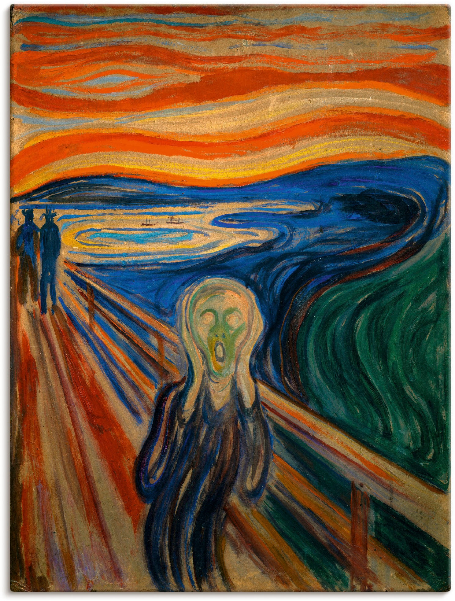 Artland "Der Schrei. 1893" Mann 1 Stk. tlg. als Alubild, Leinwandbild, Post günstig online kaufen