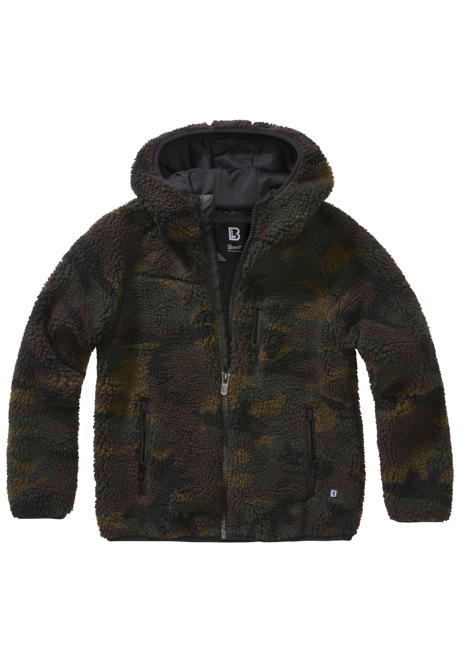 Brandit Allwetterjacke »Brandit Damen Kids Teddyfleecejacket Hood« 1 Stk. tlg. mit Kapuze