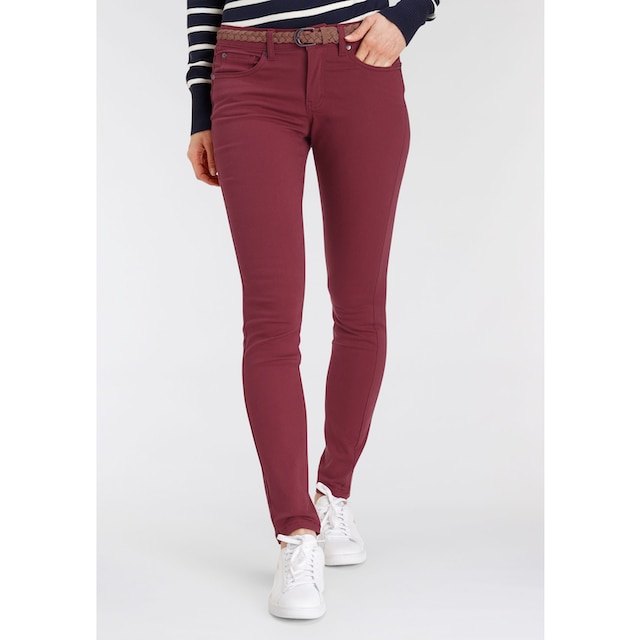 DELMAO Slim-fit-Jeans, (Set, 2 tlg., mit Gürtel), mit modischem  Flechtgürtel ---NEUE MARKE! bestellen | BAUR