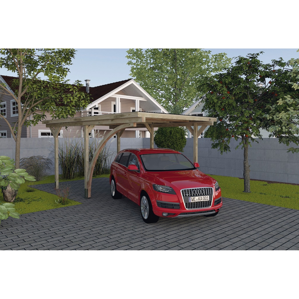 weka Einzelcarport »606 A Gr.1«, Holz, 250 cm, braun