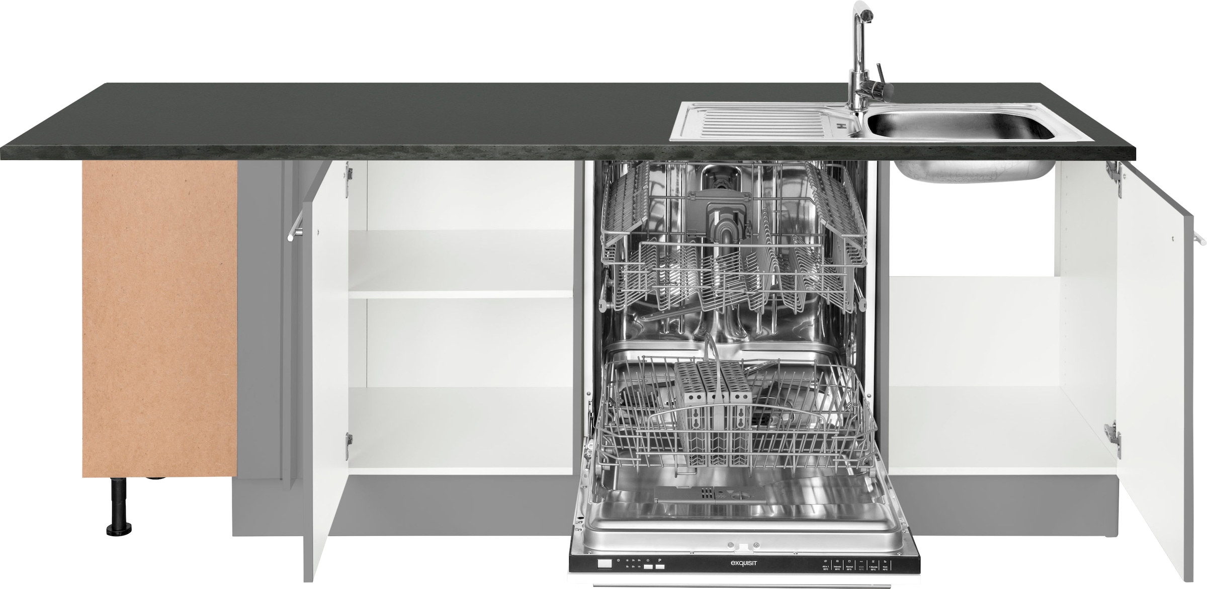 OPTIFIT Winkelküche »Bern«, Stellbreite | E-Geräten mit wahlweise BAUR 285x225 cm
