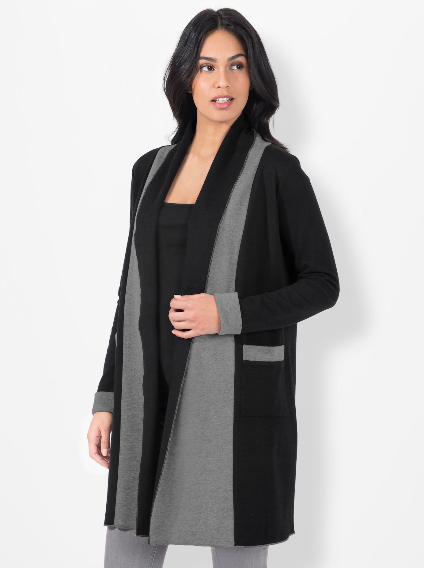 Inspirationen Shirtjacke "Shirtjacke" 1 Stk. tlg. günstig online kaufen