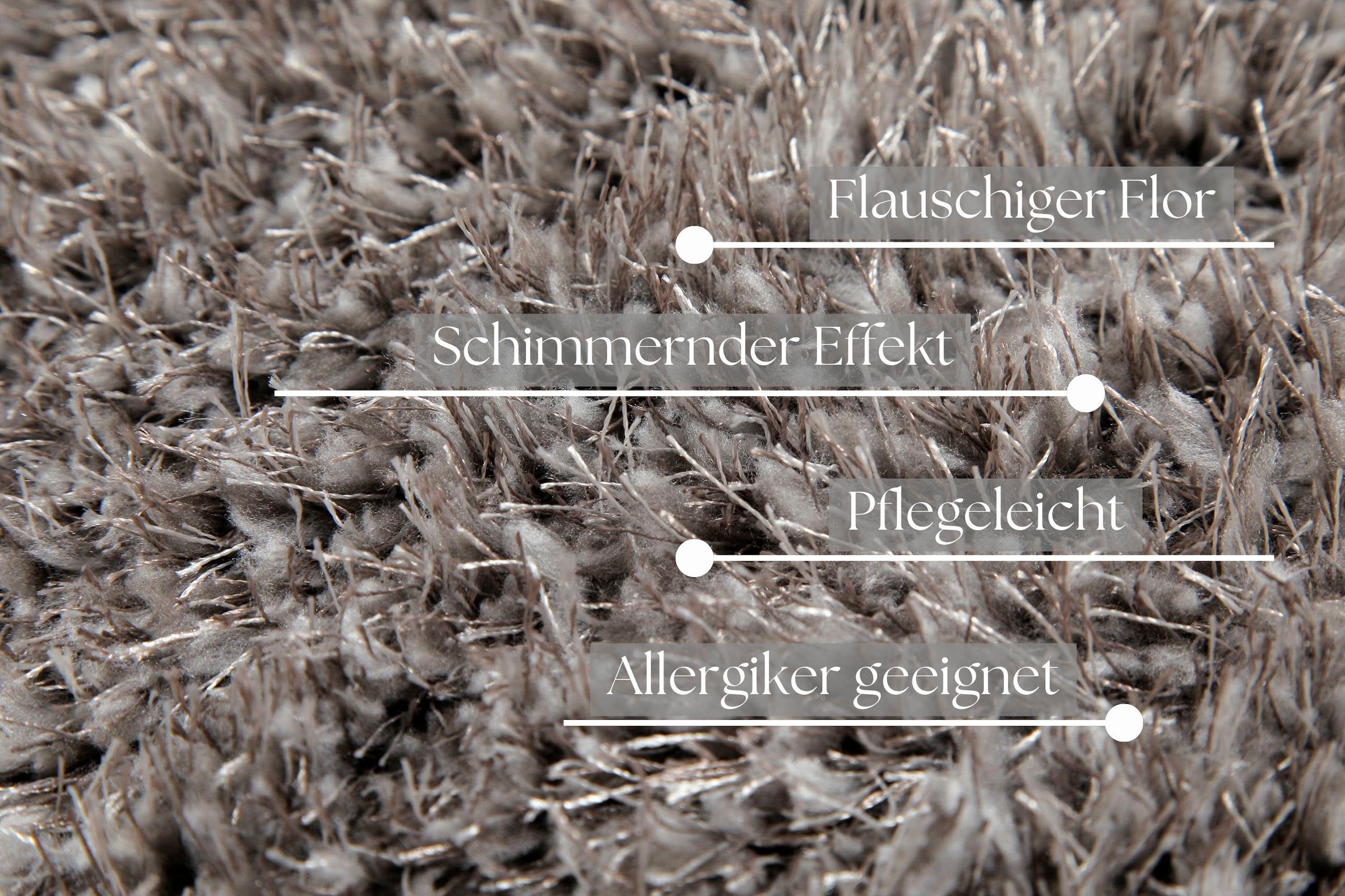 my home Hochflor-Teppich »Nickolas«, rund, 30 mm Höhe, Langflor, Shaggy, dichter weicher Hochflor, uni farben, Wohnzimmer
