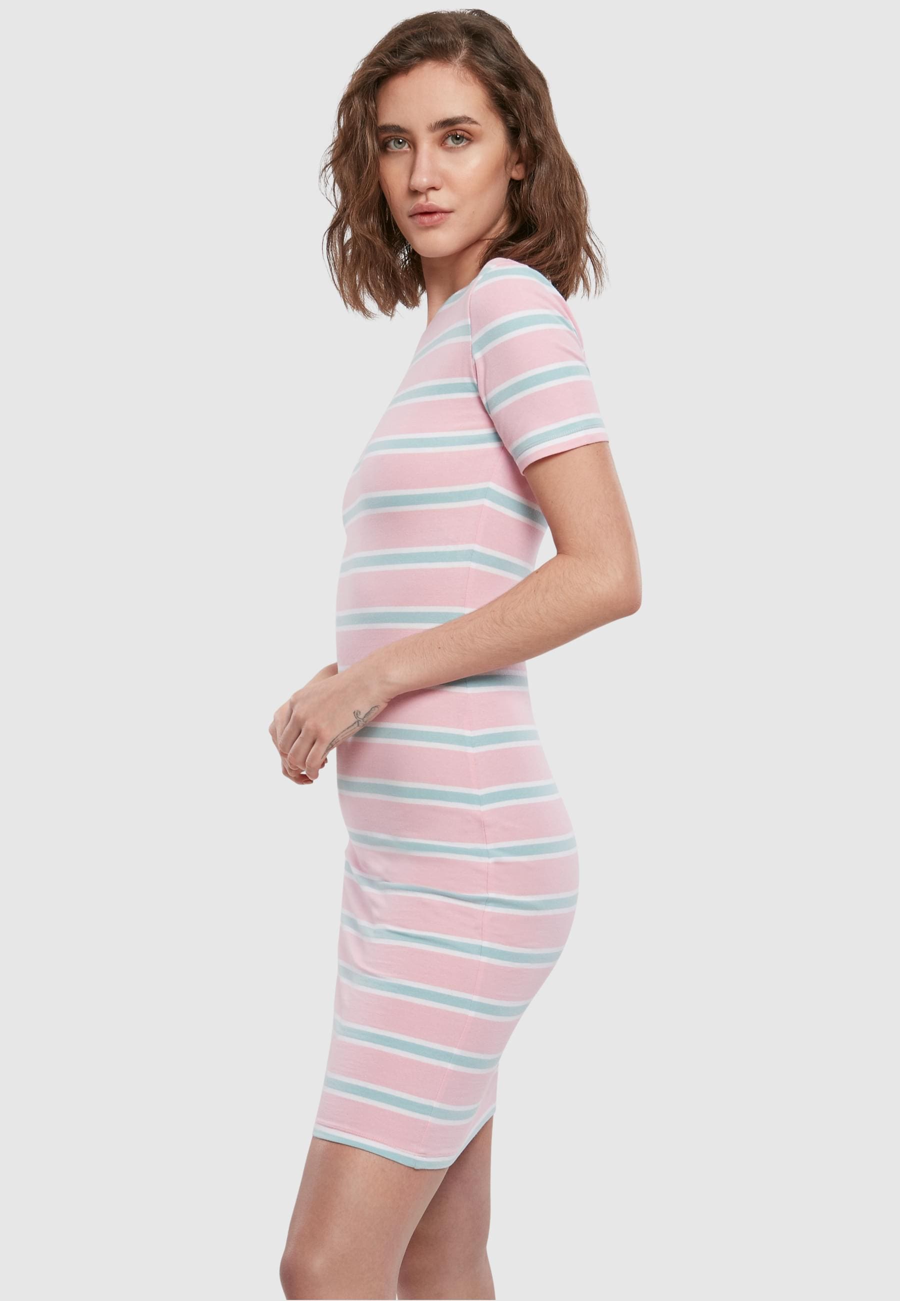 URBAN CLASSICS Shirtkleid »Urban Classics Damen Ladies Stretch Stripe Dress«, (1 tlg.)