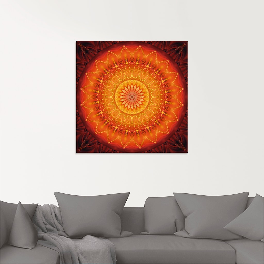 Artland Glasbild »Mandala Energie 1«, Muster, (1 St.)