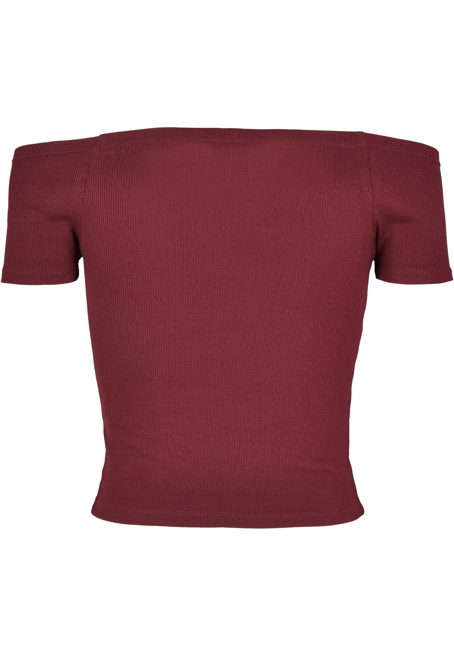 URBAN CLASSICS T-Shirt »Urban Classics Damen Ladies Off Shoulder Rib Tee«, (1 tlg.)