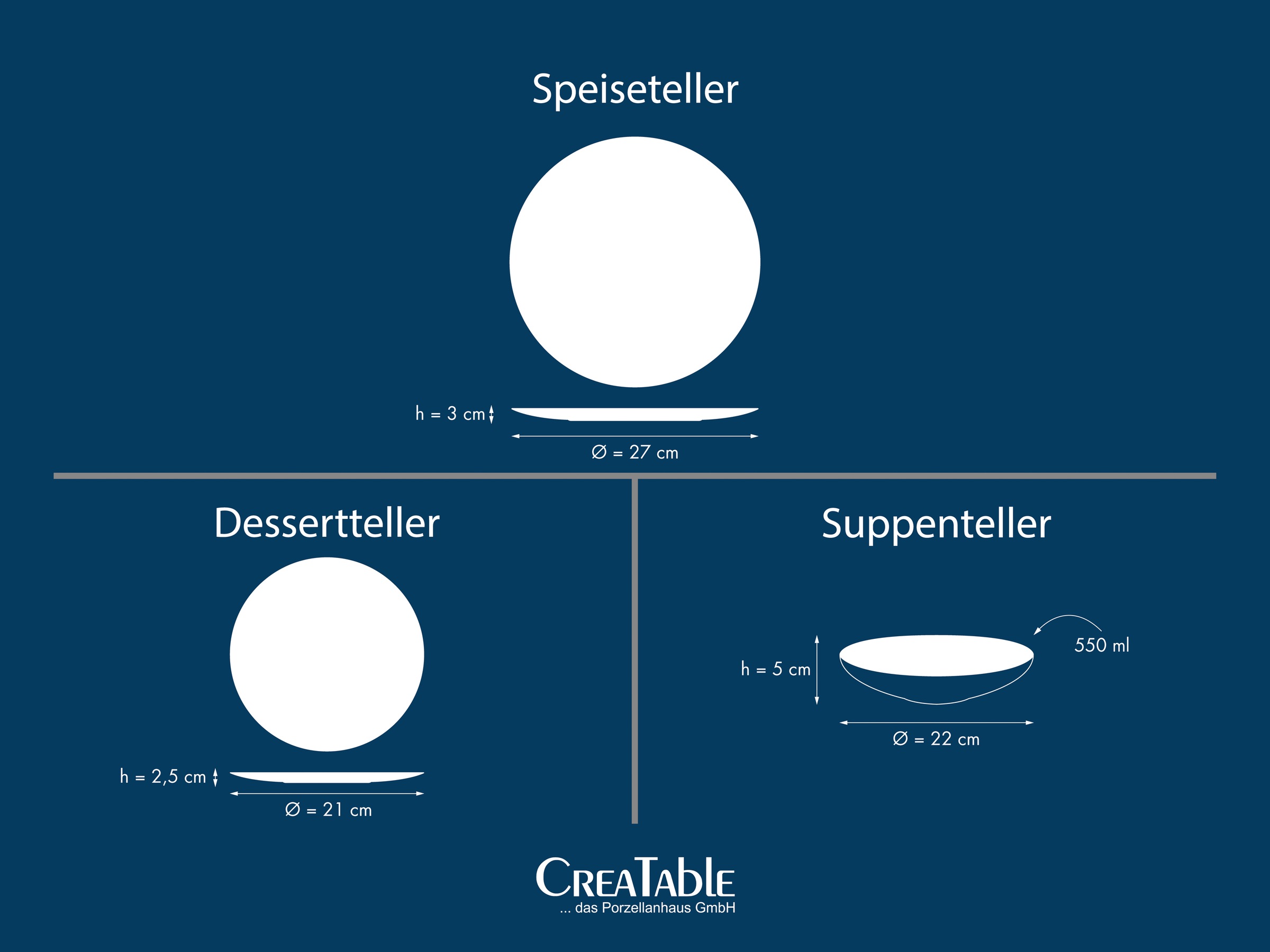 CreaTable Teller-Set »Neapel, Tellerset 12-tlg.« Edles Tellerset, Vulkanoptik