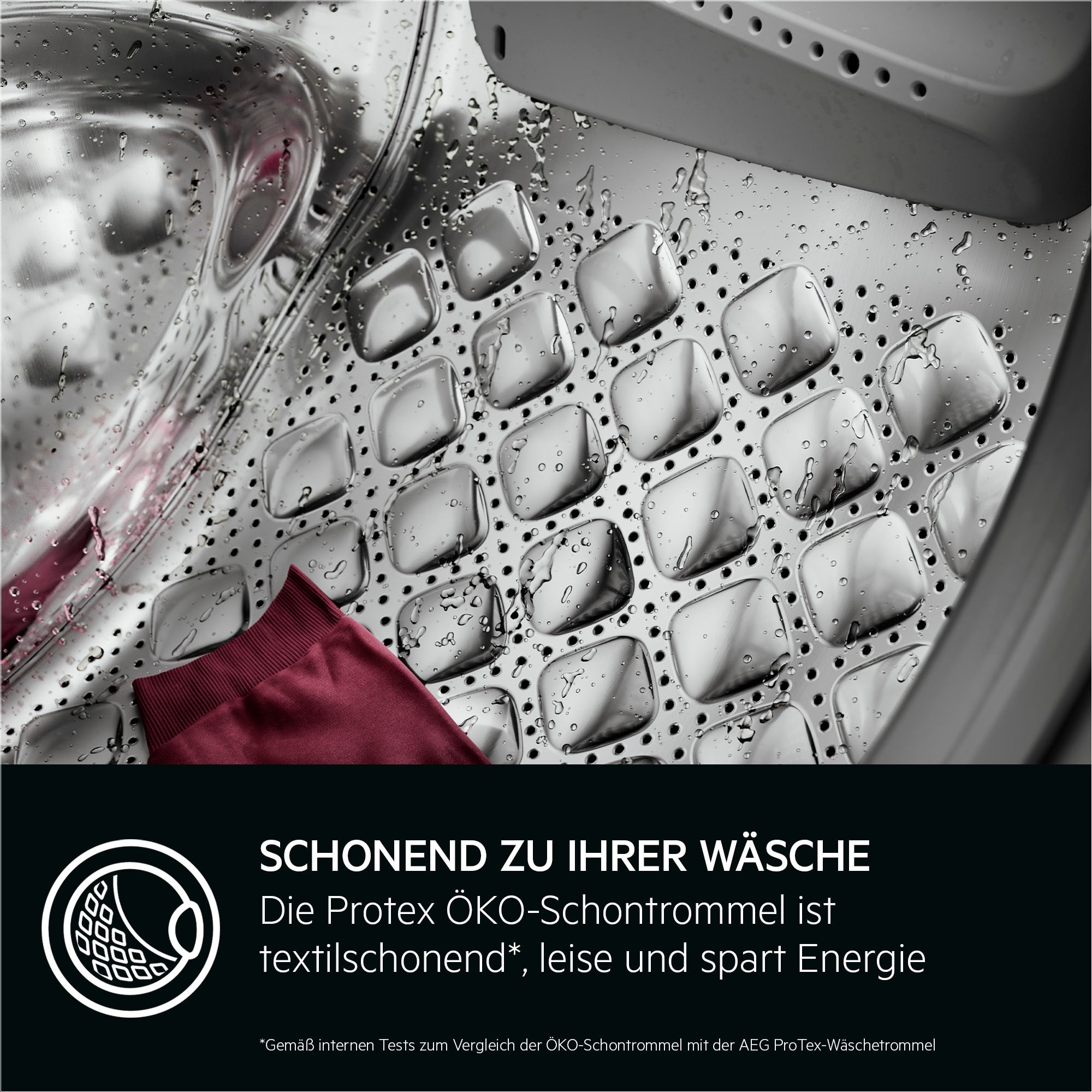 AEG Waschmaschine 7000 »LR7FS75490«, 9 kg, 1400 U/min, ÖKO-Schontrommel - Behutsamer Umgang mit Textilien