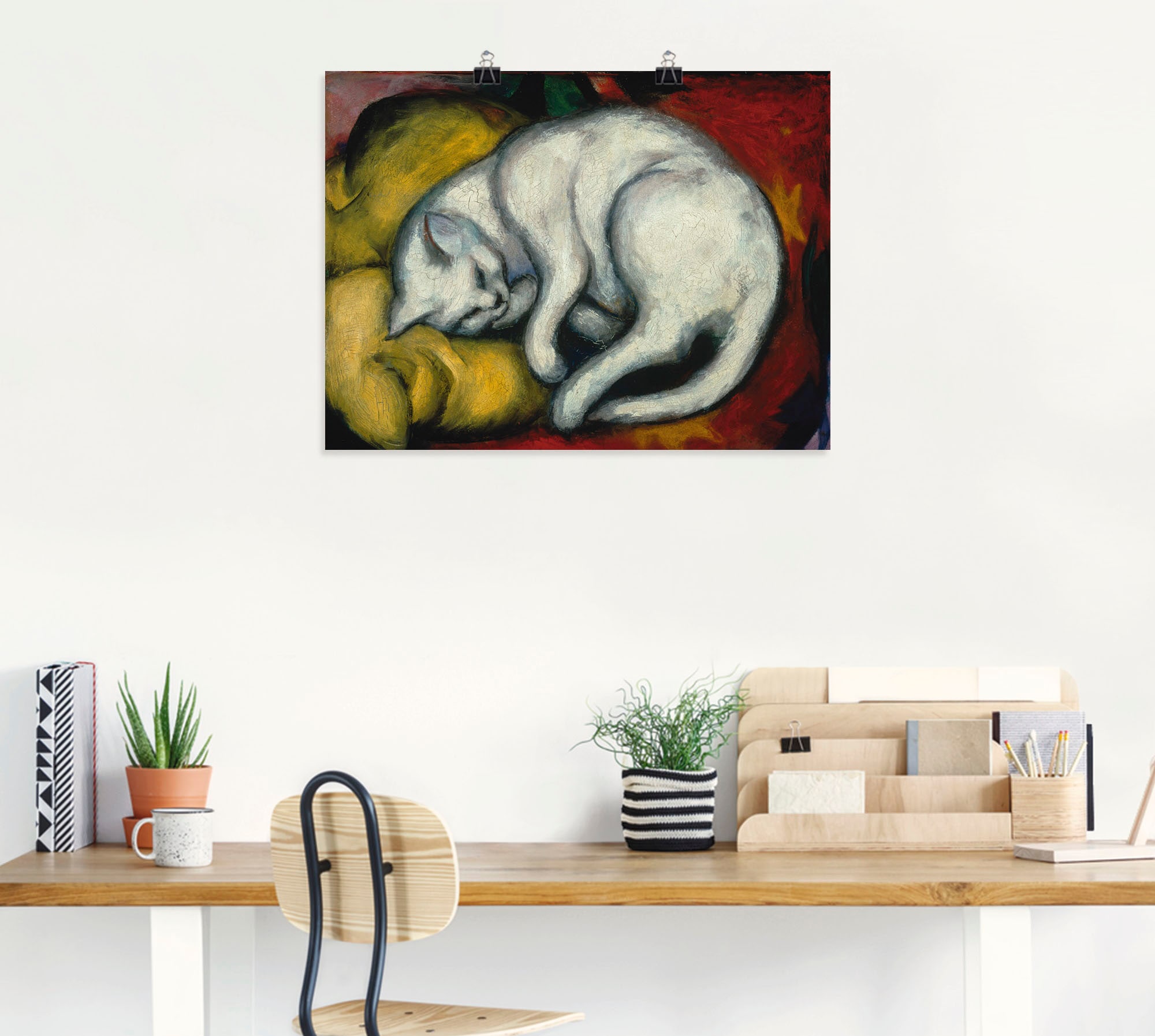Artland Wandbild »Die weisse Katze. 1912«, Haustiere, (1 St.), als Alubild, Outdoorbild, Leinwandbild, Poster in verschied. Größen