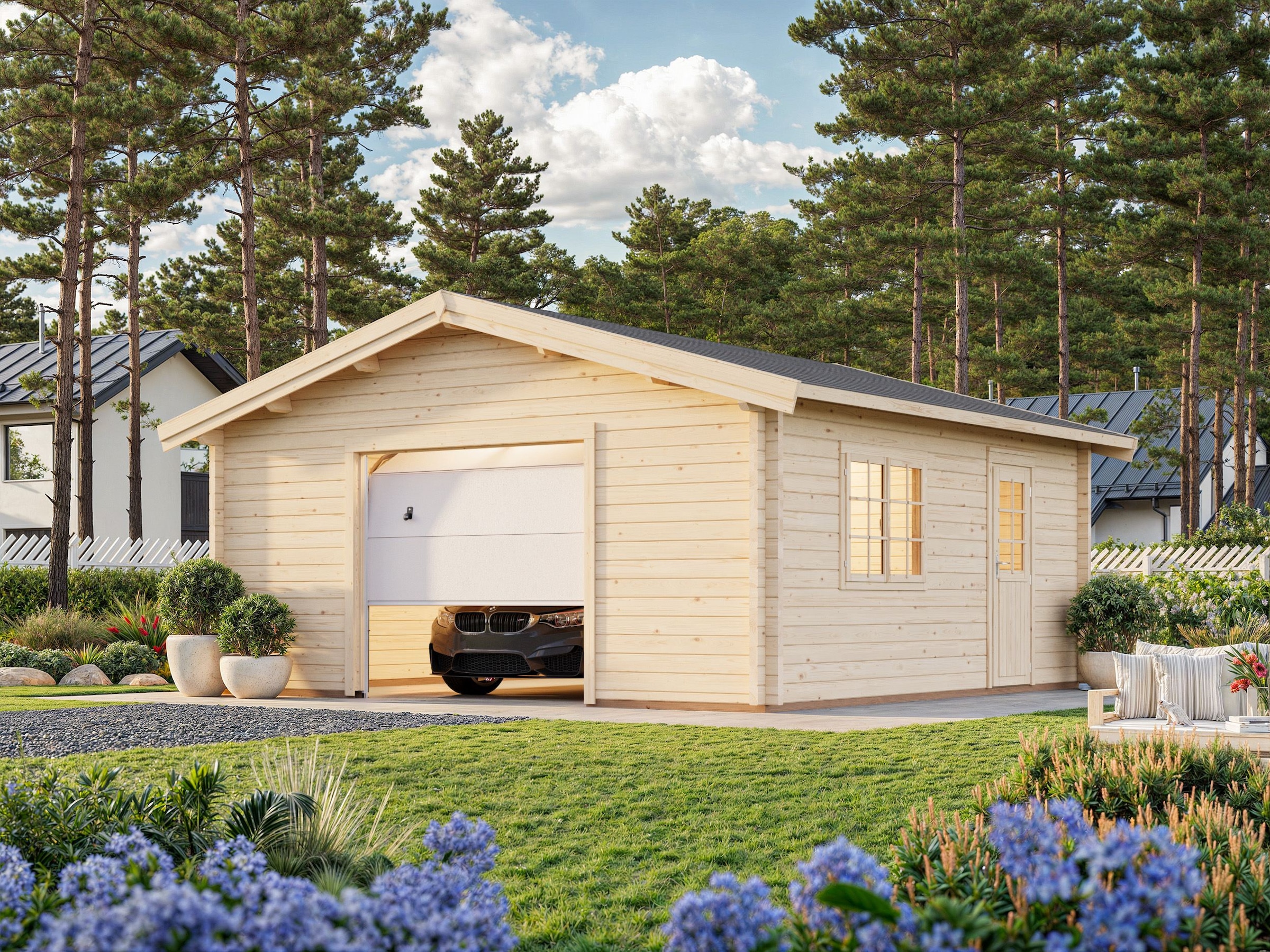Palmako Garage »Roger, mit Sektionaltor« BxTxH: 622x596x312 cm