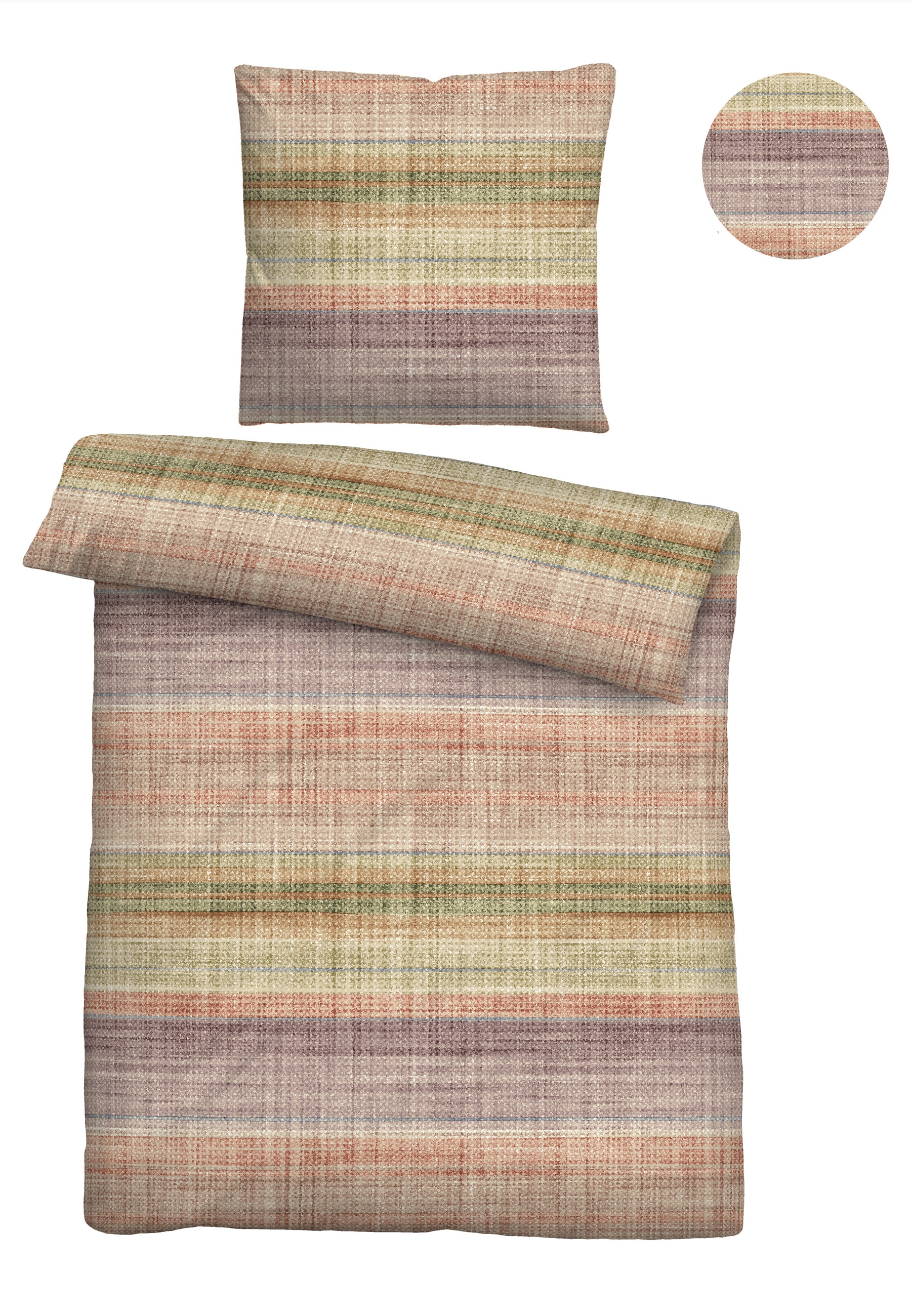 Biberna Bettwäsche »26320« 2 absolut bügelfrei, 100% Baumwolle, mit Reißverschluss, ganzjährig