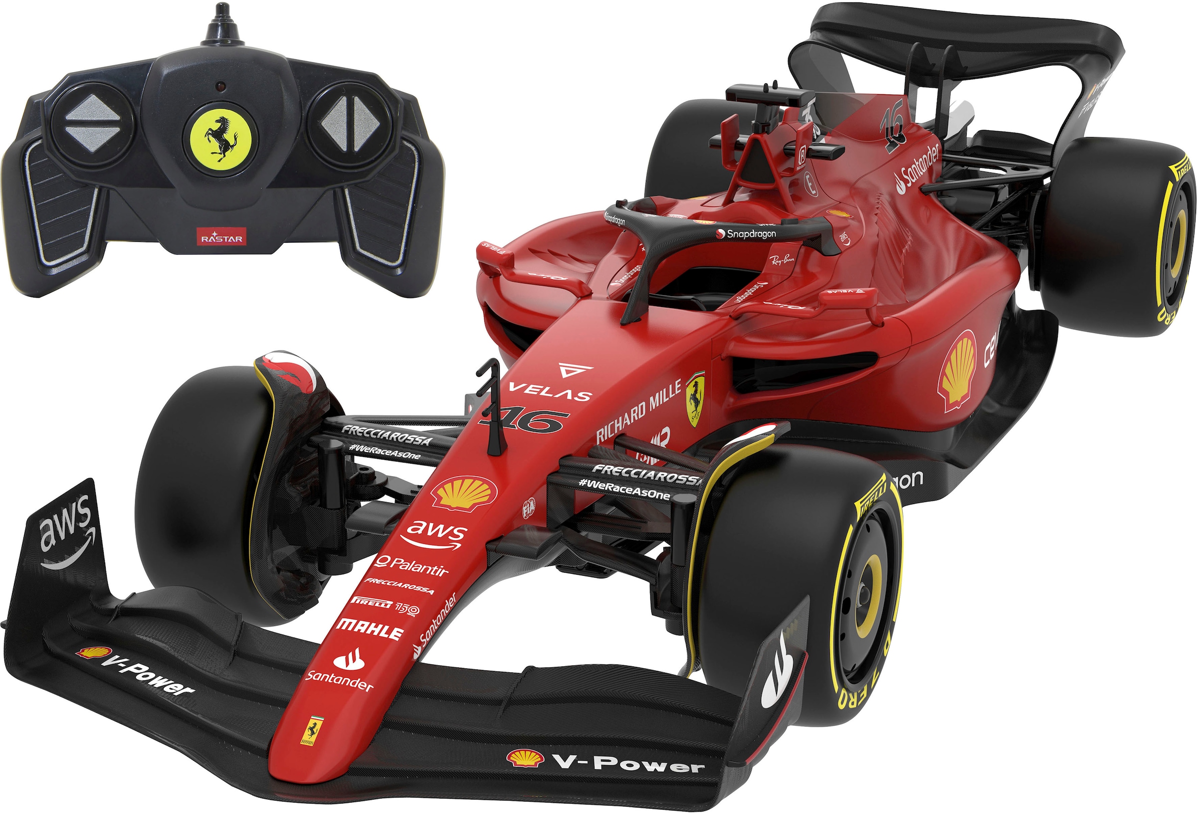 RC-Auto »Deluxe Cars, Deluxe Cars, Ferrari F1-75 1:18, rot - 2,4 GHz«