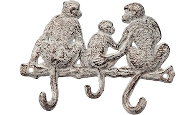 Wandhaken »Haken aus Gussisen - 3 Affen«