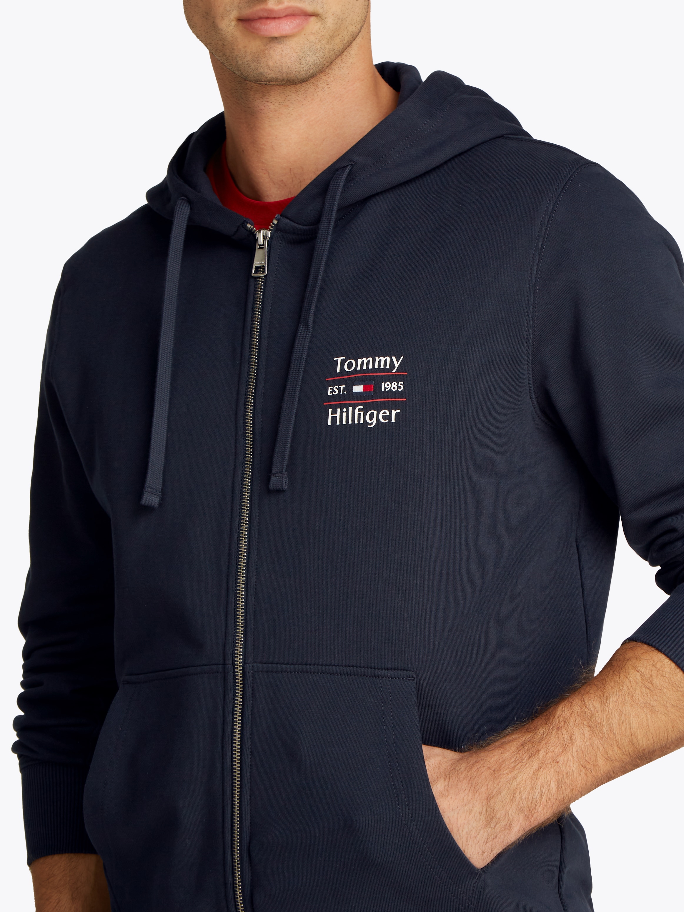 Tommy Hilfiger Kapuzensweatjacke »HILFIGER STACK HOODY ZT«