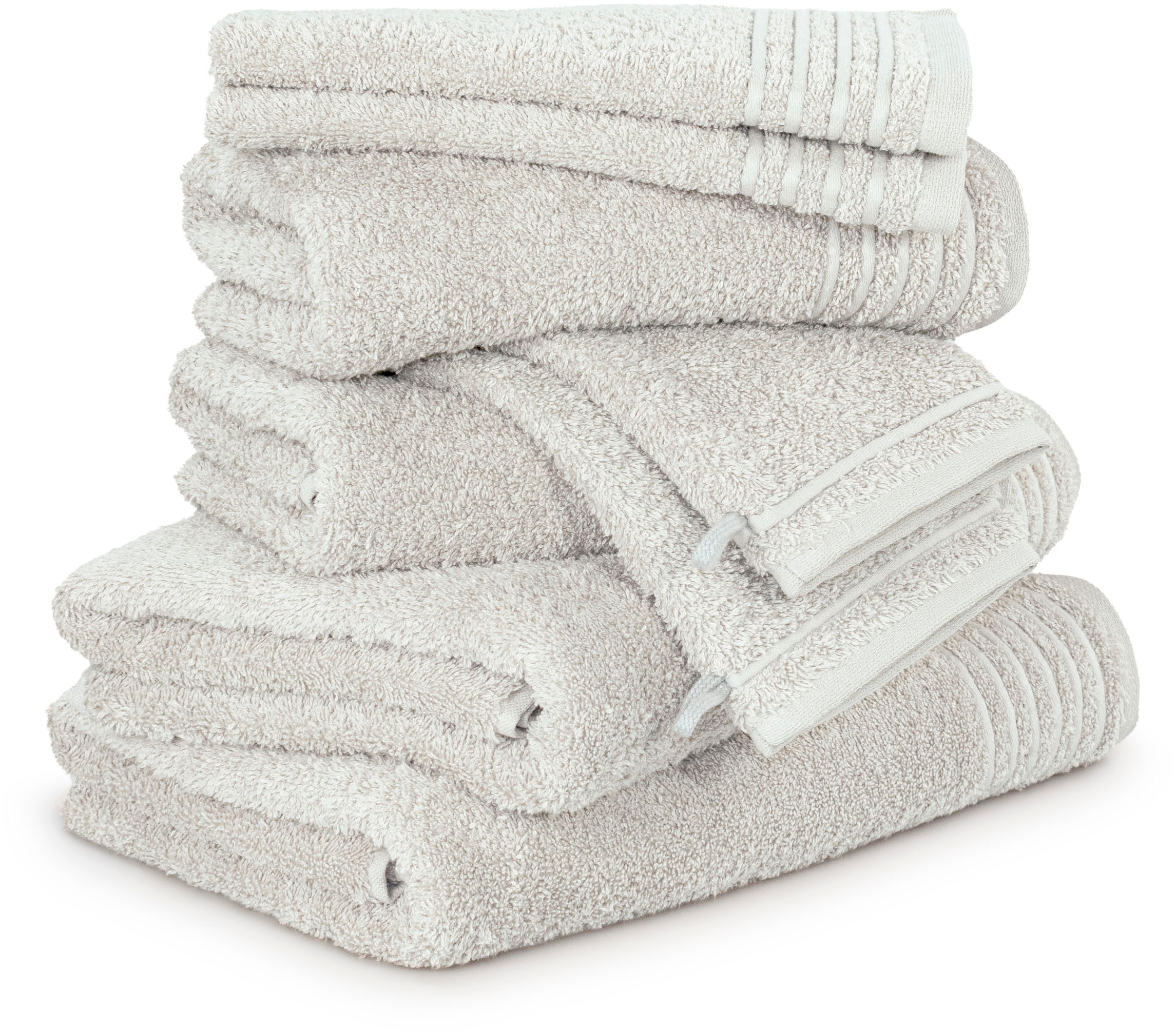 Möve Handtuch Set "New Classic" 8 Walkfrottier Waschhandschuhen, Gäste-, Hand- und Duschtüchern, 100% Baumwolle