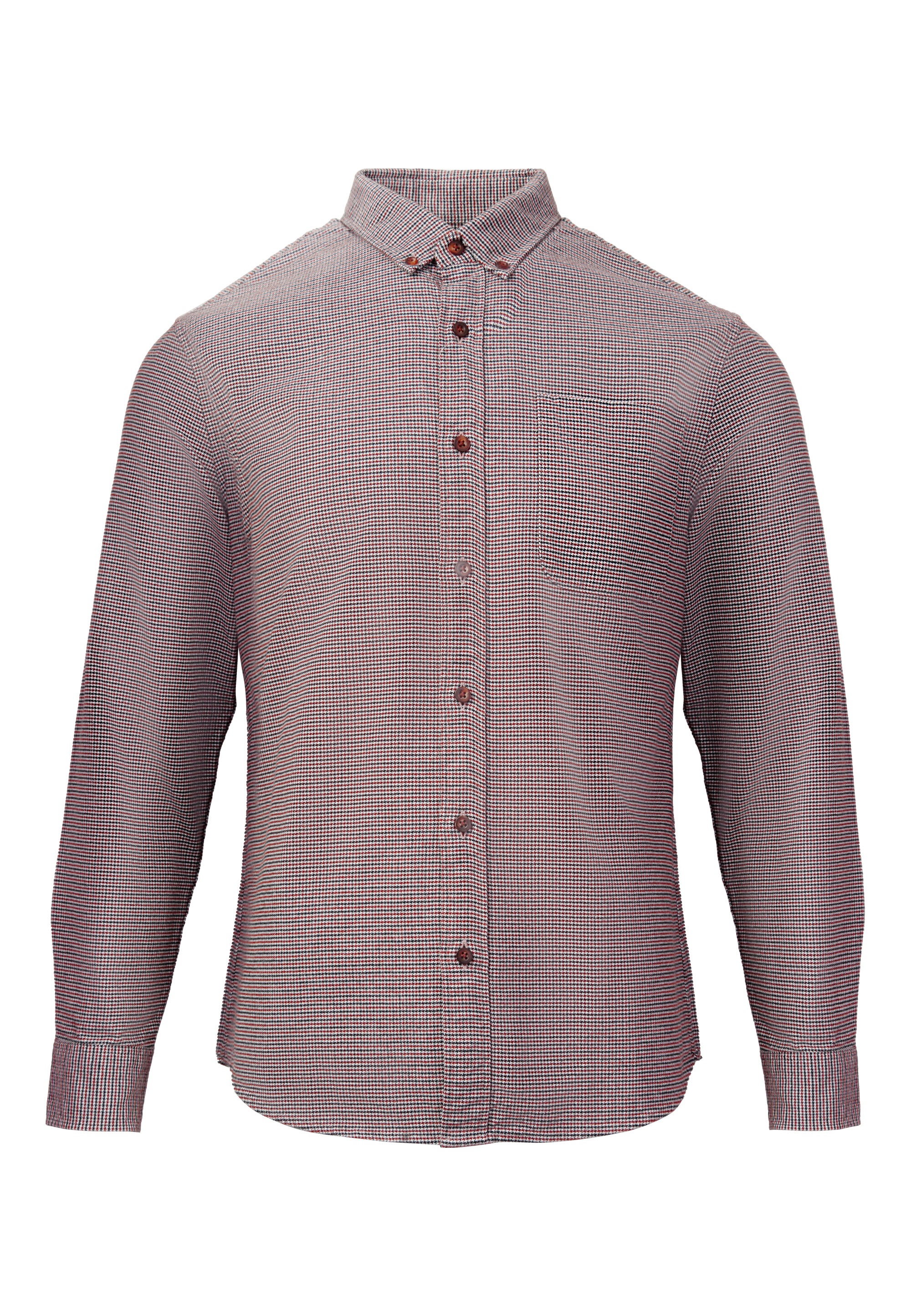 GIORDANO Langarmhemd, mit dezentem Karo-Muster | BAUR ▷ kaufen