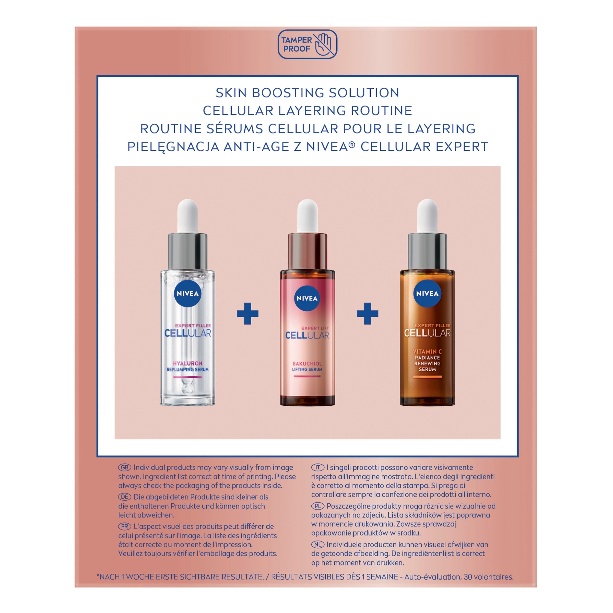 Nivea Gesichtspflege-Set »NIVEA CELLULAR Serum Layering Routine Set«
