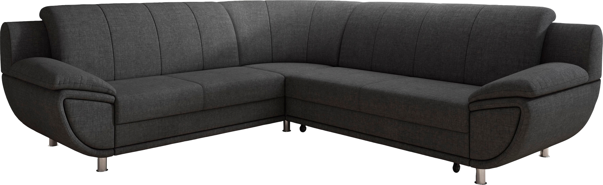 TRENDMANUFAKTUR Ecksofa "Rondo II, zeitlos & elegant, bequeme Armlehnen, L- günstig online kaufen
