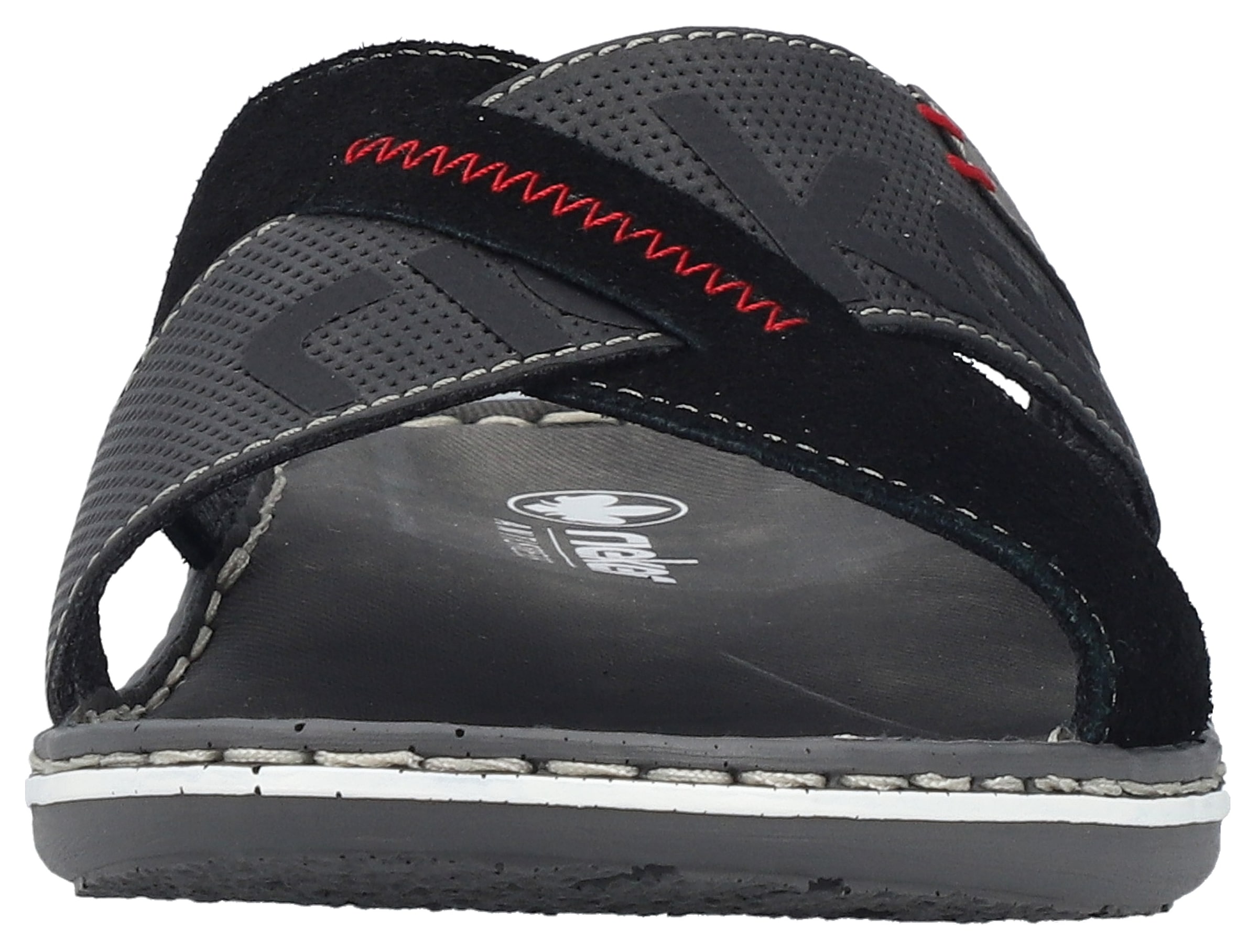 Rieker Pantolette  Sommerschuh, Schlappen, Poolslides, mit Kontraststeppung