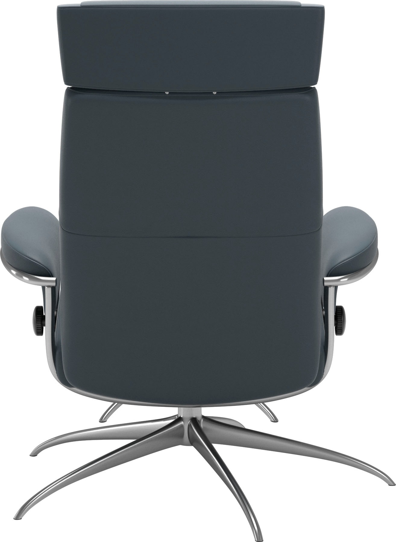 Stressless® Relaxsessel »Paris«, (Set, Relaxsessel mit Hocker), mit Hocker, Low Back mit Kopfstütze, mit Star Base, Gestell Chrom