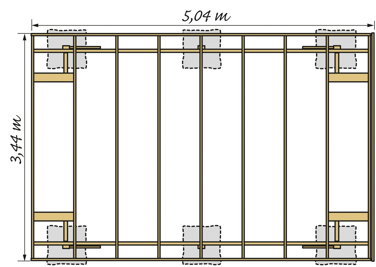 Kiehn-Holz Einzelcarport »KH 300 / KH 301« Leimholz 275 cm anthrazit Stahl-Dach, versch. Farben