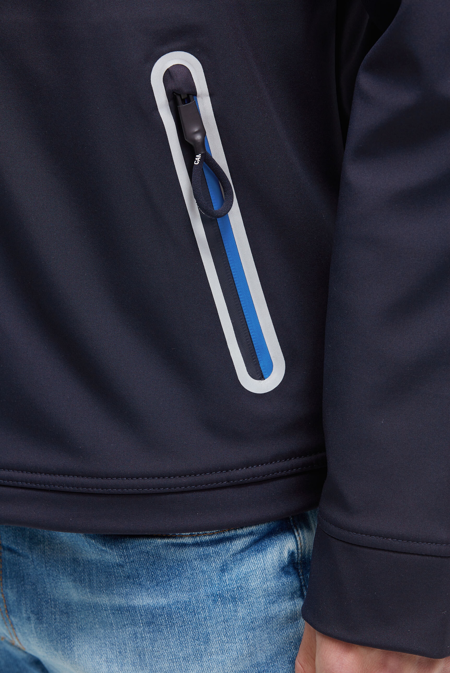 CAMP DAVID Softshelljacke ohne Kapuze mit verstellbarem Gummizug im Saum