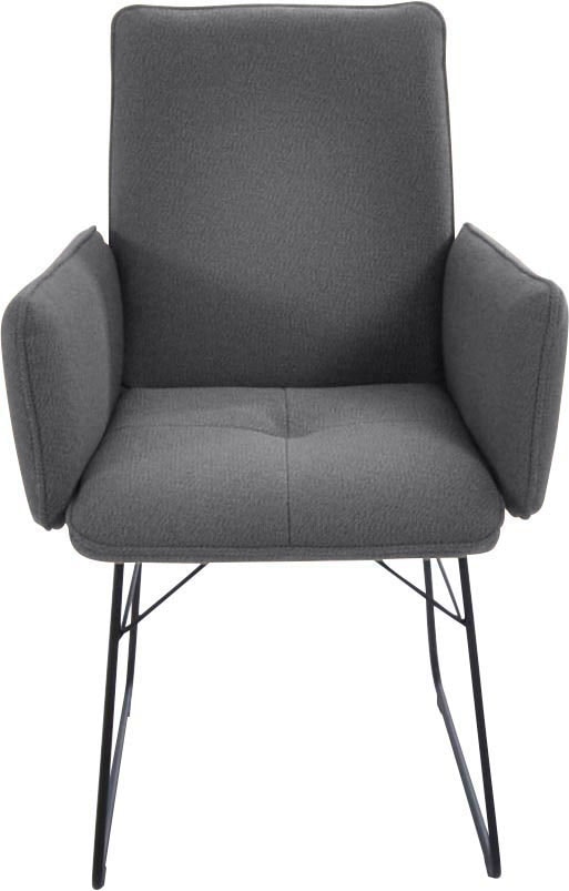 K+W Komfort & Wohnen Armlehnstuhl () 1 Stk.Drahtkufengestell in Metall schw günstig online kaufen