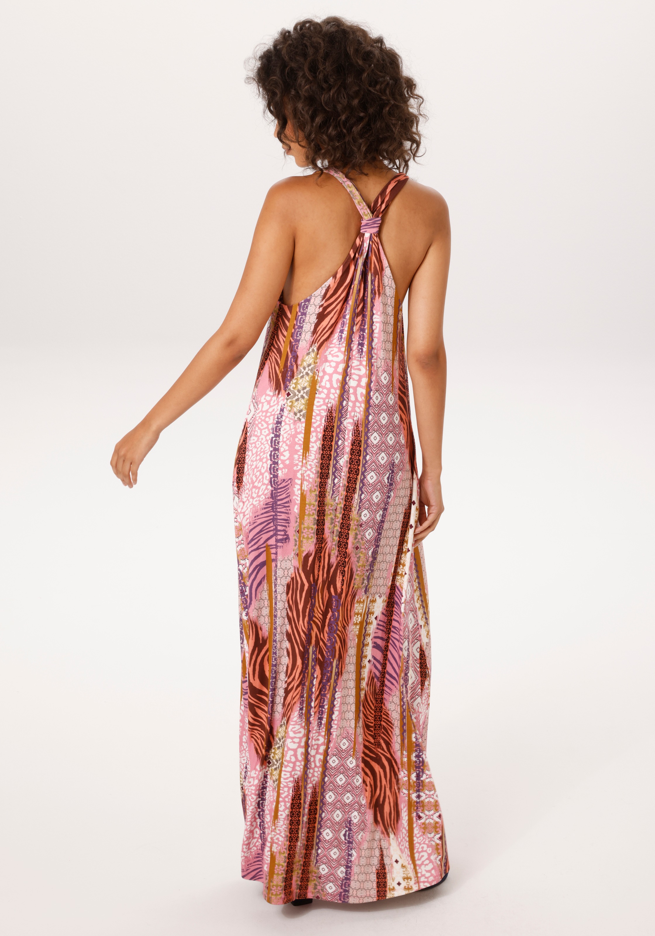 Aniston CASUAL Sommerkleid Eingrifftaschen mit fantasievollen Patch-Drucken günstig online kaufen