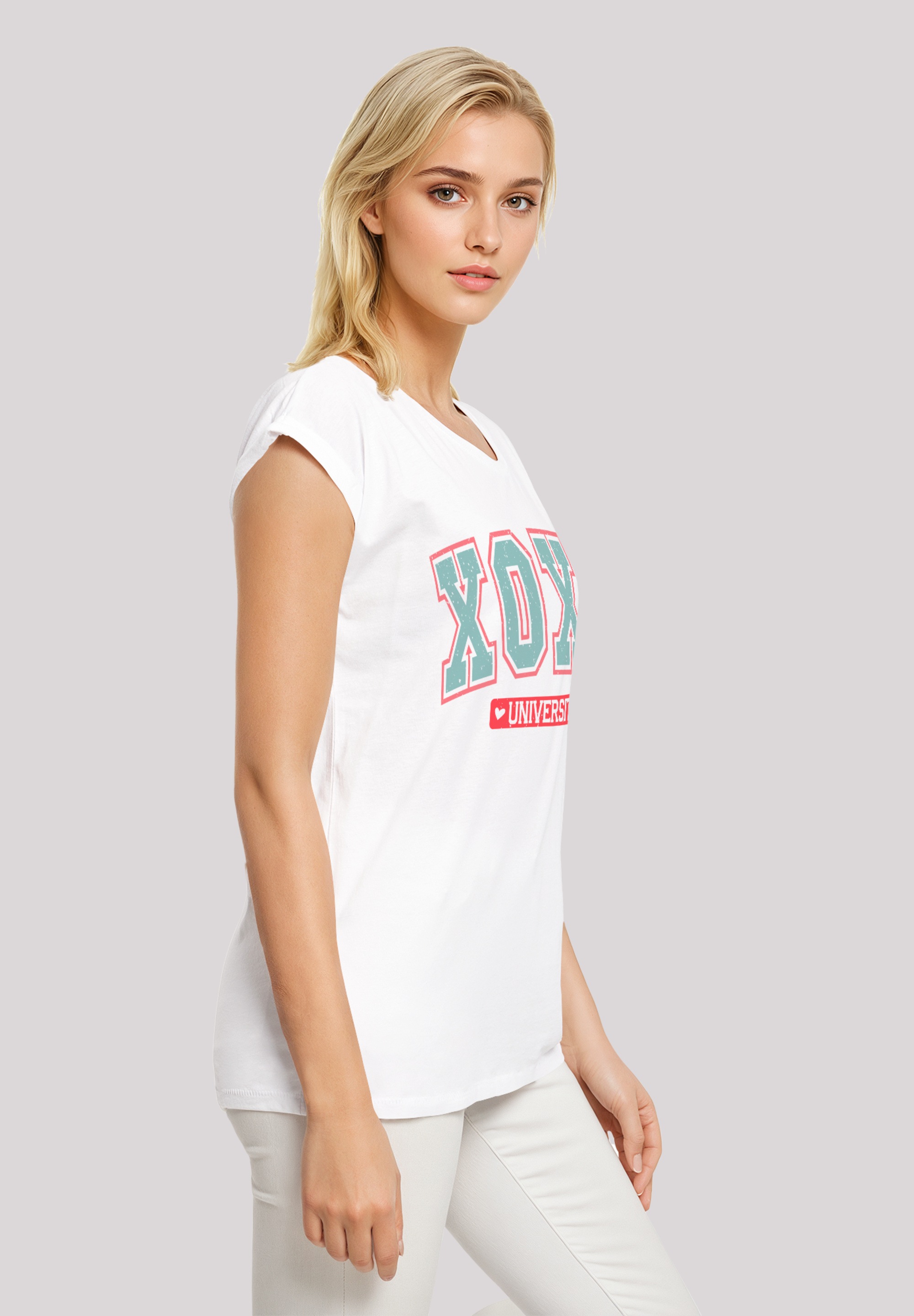F4NT4STIC T-Shirt »XOXO University Valentinstag«, Premium Qualität