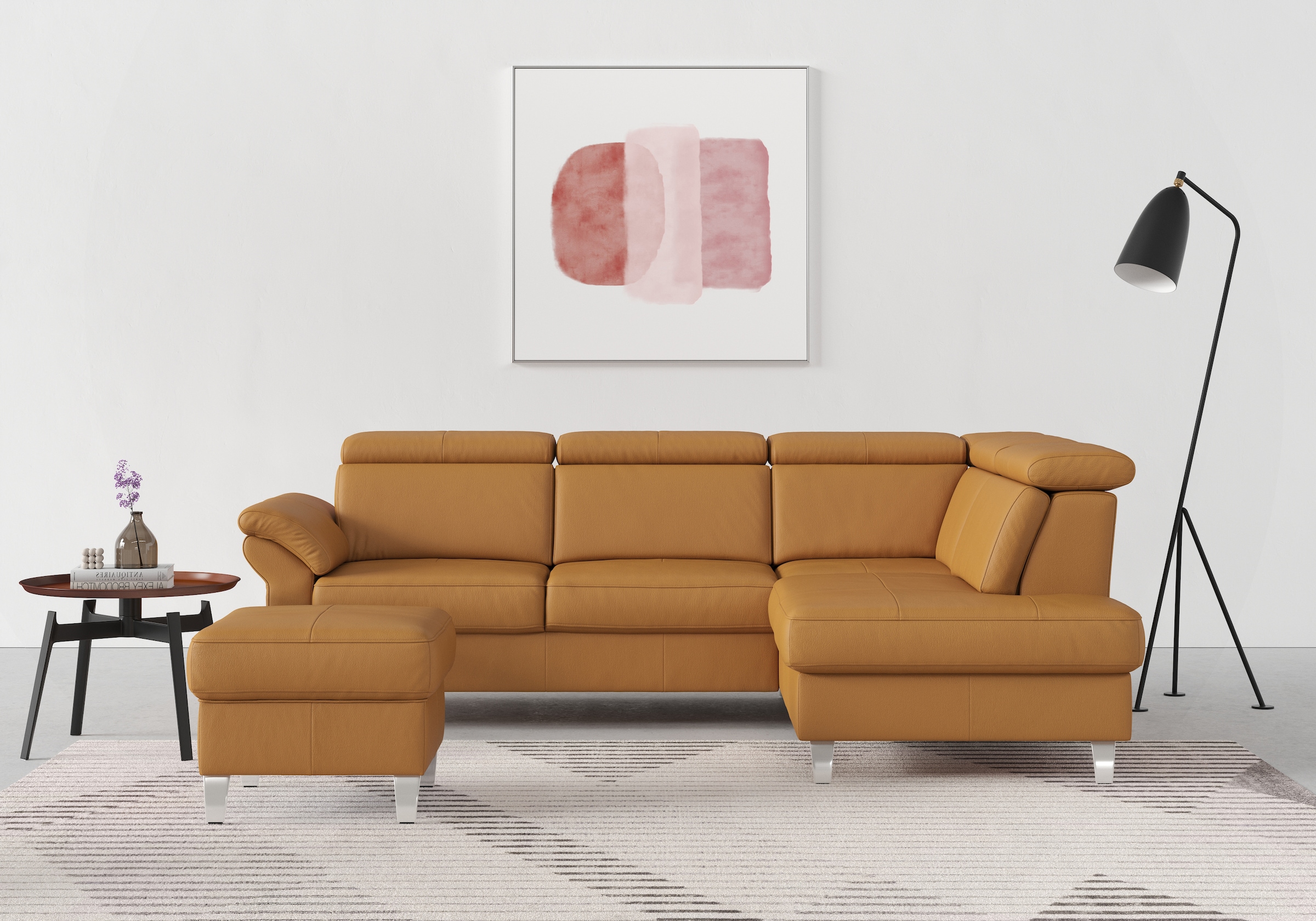 sit&more Ecksofa "Arngast L-Form" inklusive Kopfteilverstellung und Federkern
