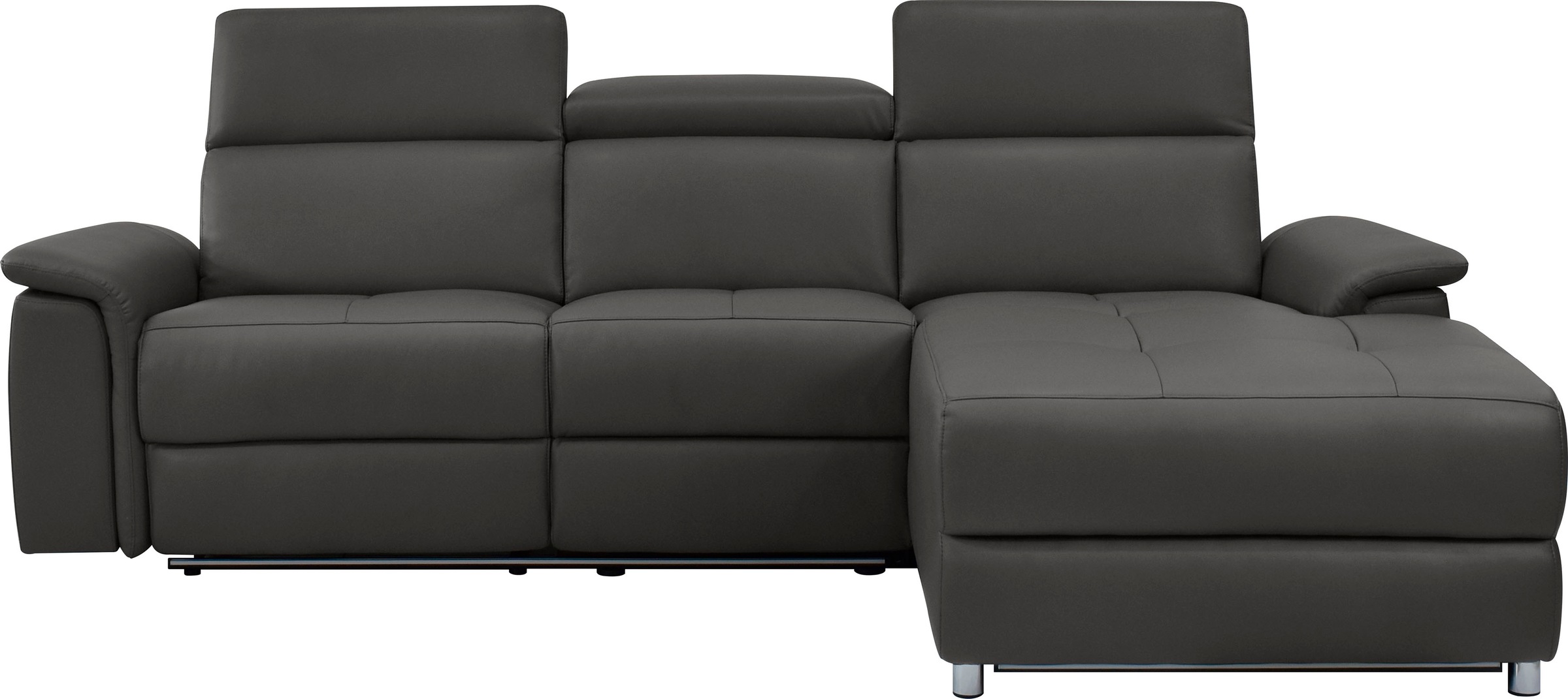 Home affaire Ecksofa "Pareli, L-Form, 259cm,m. Recamiere, Echtleder, Kunstl günstig online kaufen