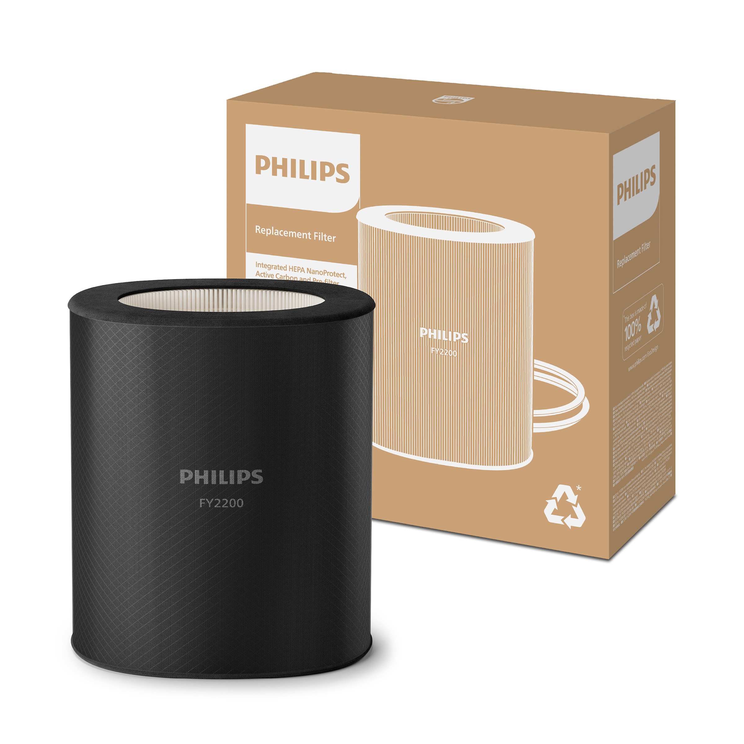 Philips Ersatzfilter »FY2200/30 HEPA NanoProtect Filter« 1 Stk. tlg. bis zu 3 Jahre verwendbar, 1 Filter im Lieferumfang