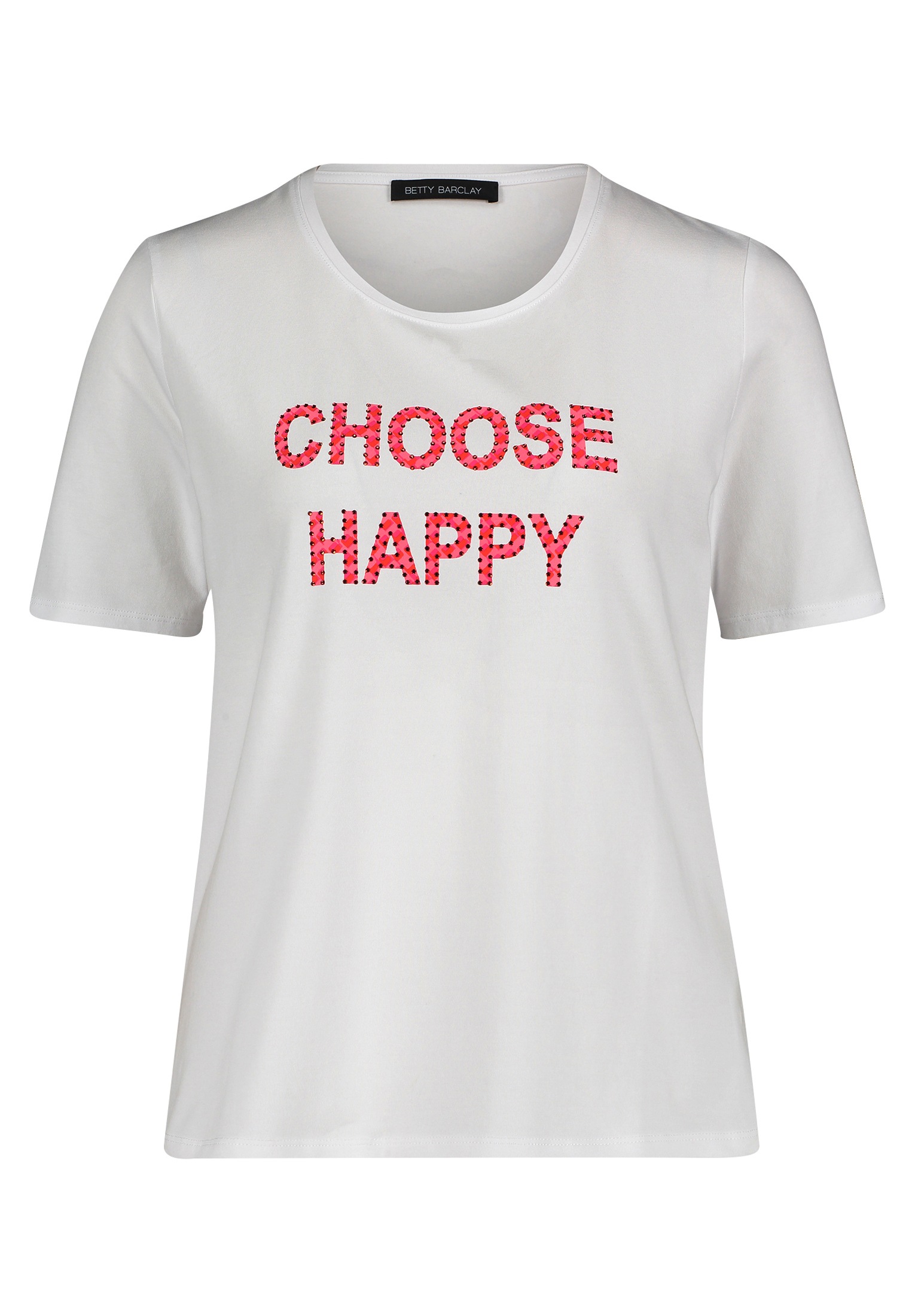 Betty Barclay Kurzarmshirt »Betty Barclay Basic Shirt mit Aufdruck«, (1 tlg.), Glitzersteine