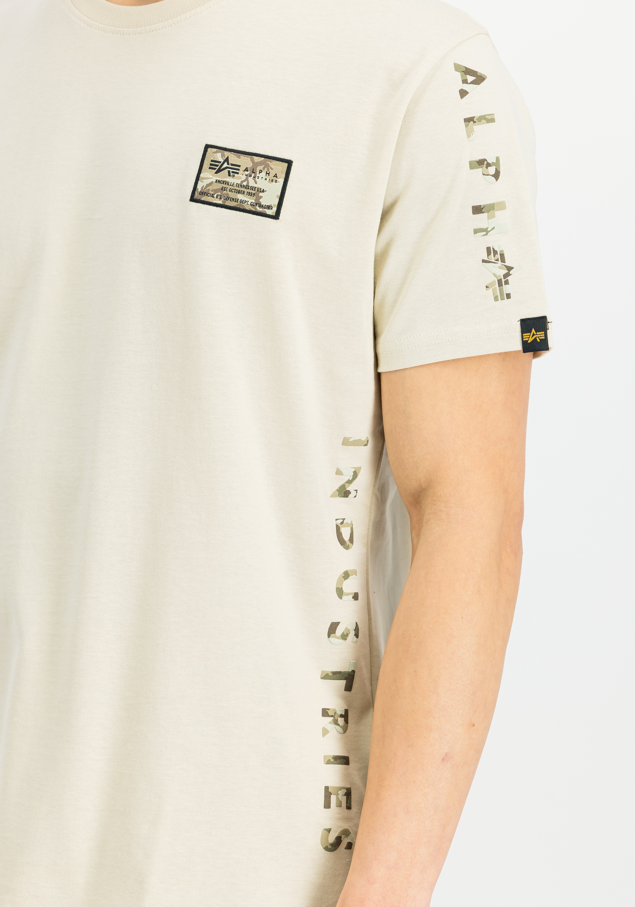 Alpha Industries T-Shirt »Alpha Industries Men - T-Shirts Camo Sleeve T-Shirt«