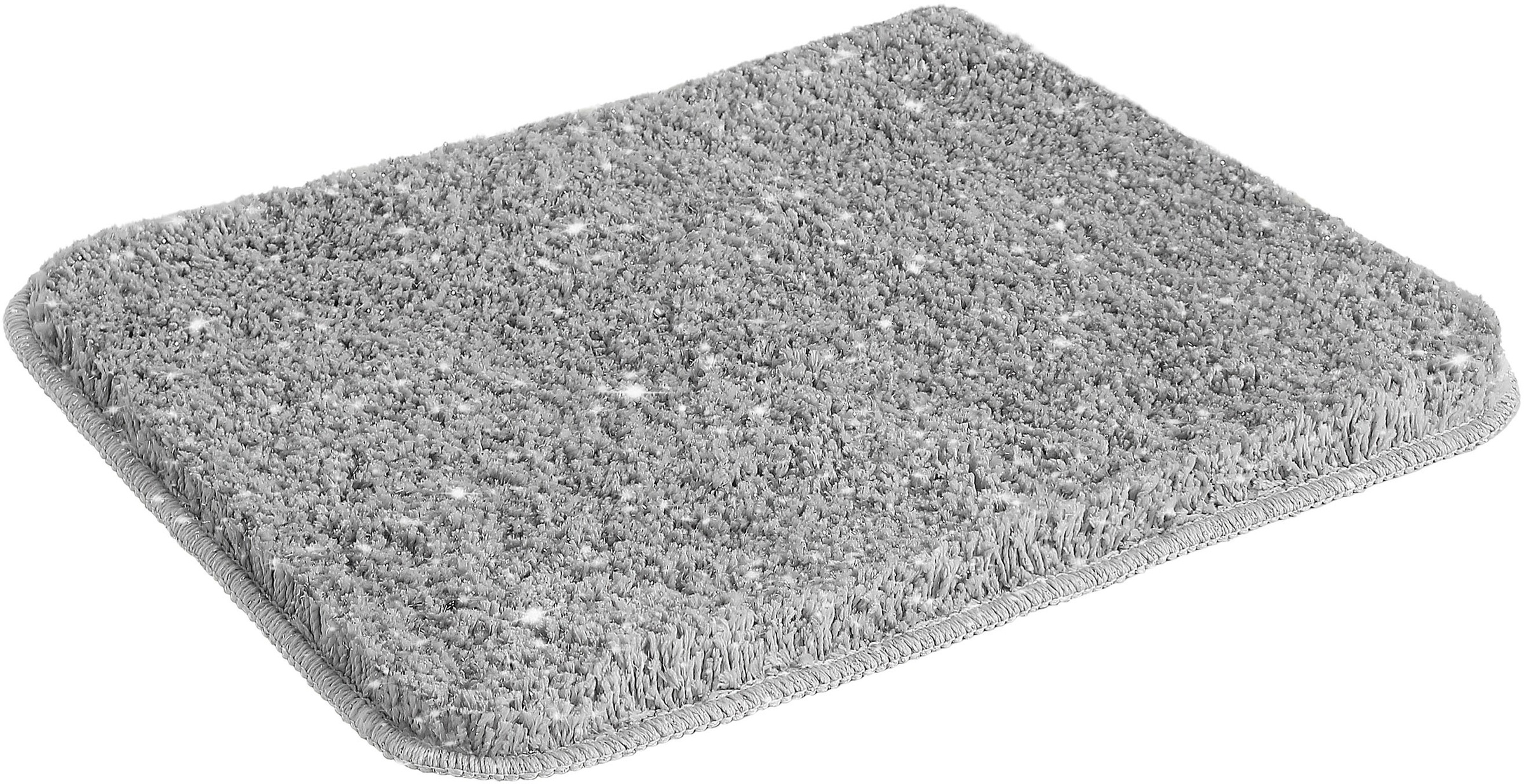 my home Badematte »Glitzer«, rutschhemmend beschichtet, fußbodenheizungsgeeignet-schnell trocknend-strapazierfähig, Badteppich, Akzente durch Glitzer-Garn