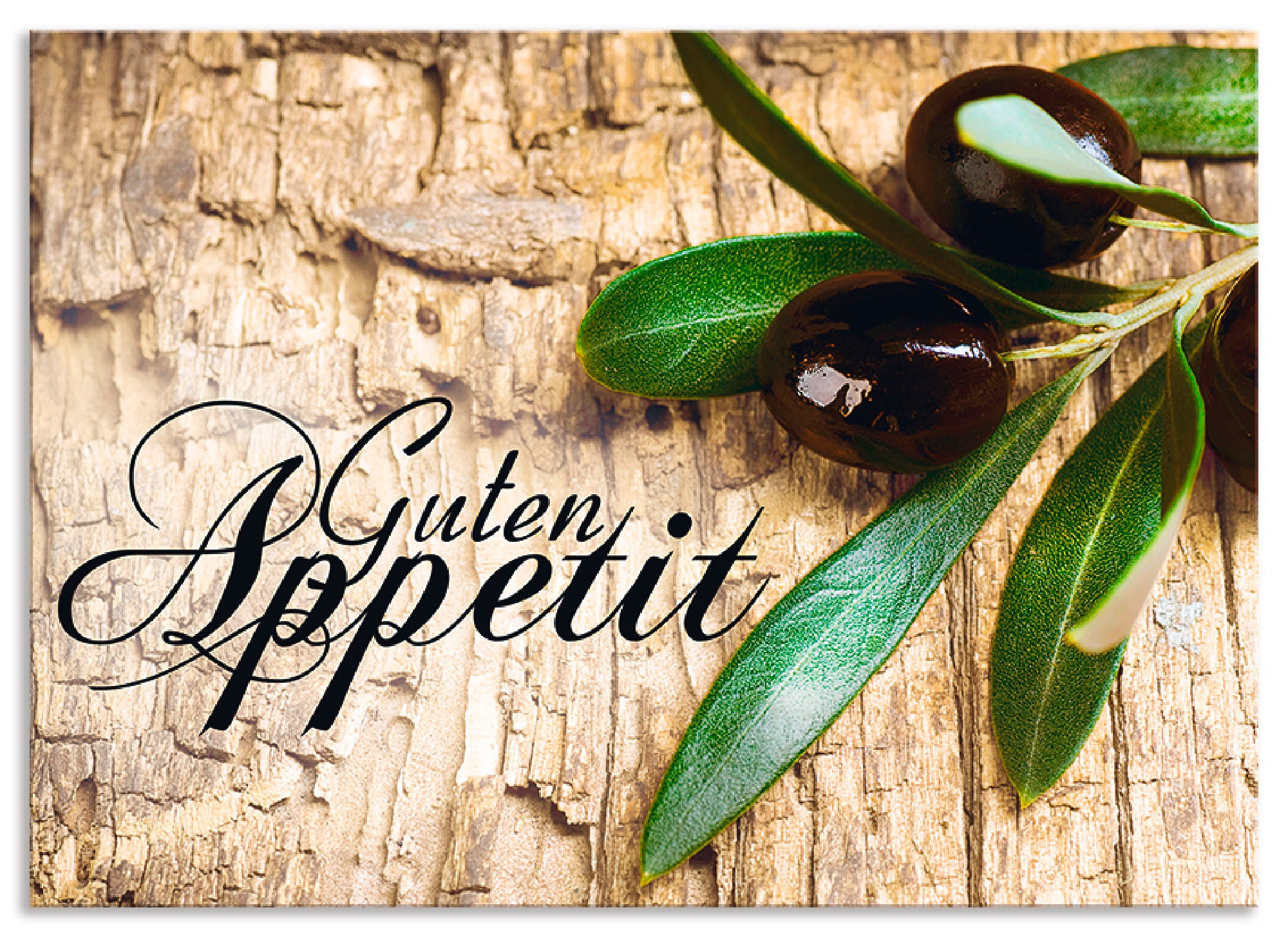 Artland Küchenrückwand "Oliven Guten Appetit" Alu Spritzschutz mit Klebeban günstig online kaufen