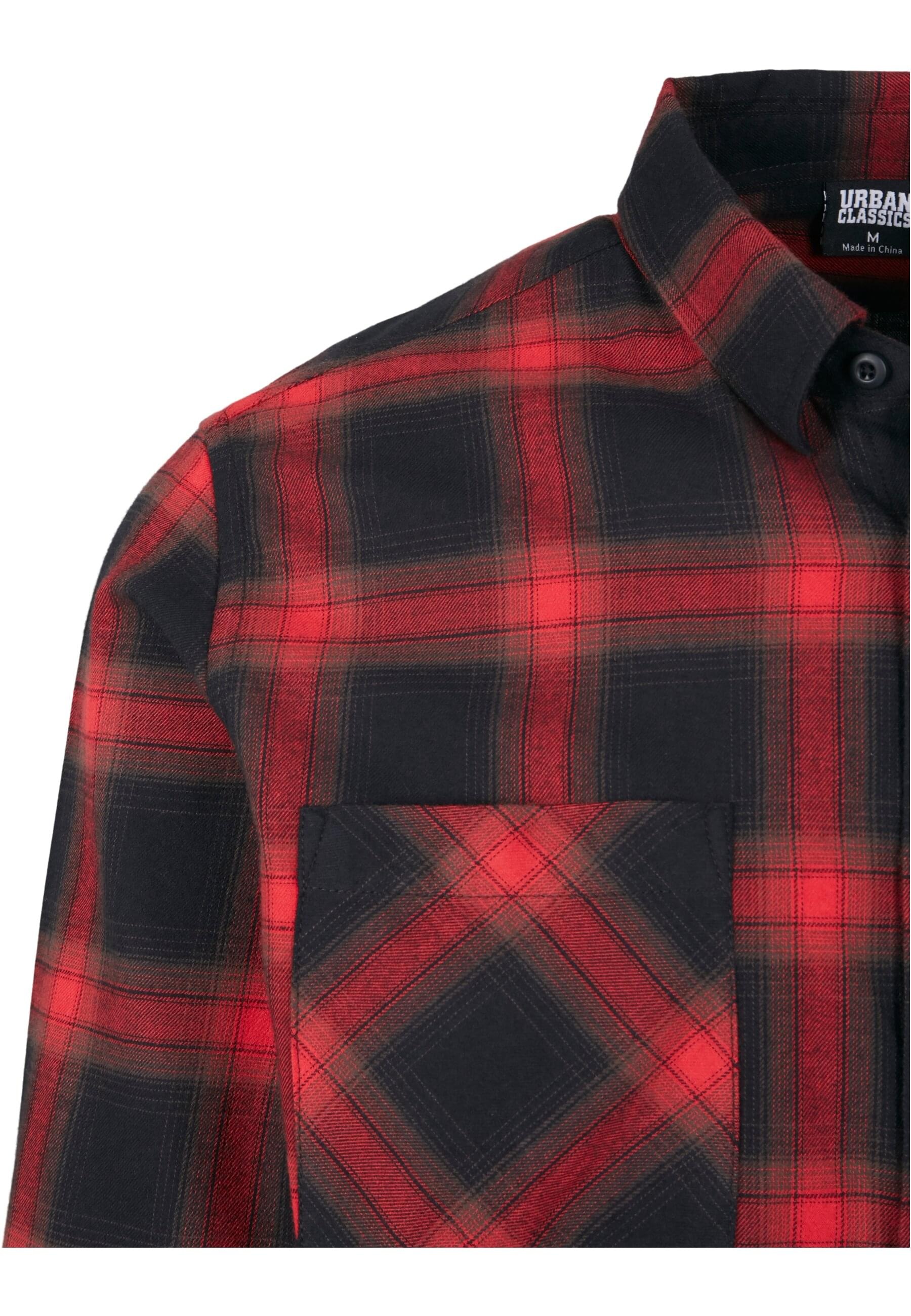 URBAN CLASSICS Kurzarmshirt »Urban Classics Herren Checked Flanell Shirt 6«, (1 tlg.)