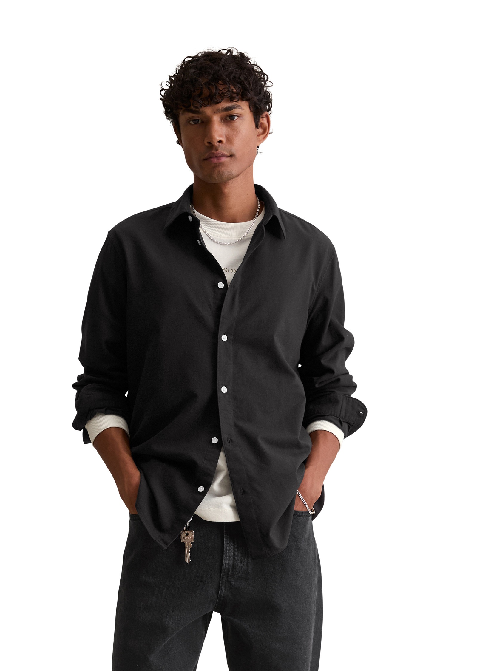 Marc OPolo DENIM Langarmhemd "aus reiner Bio-Baumwolle" günstig online kaufen