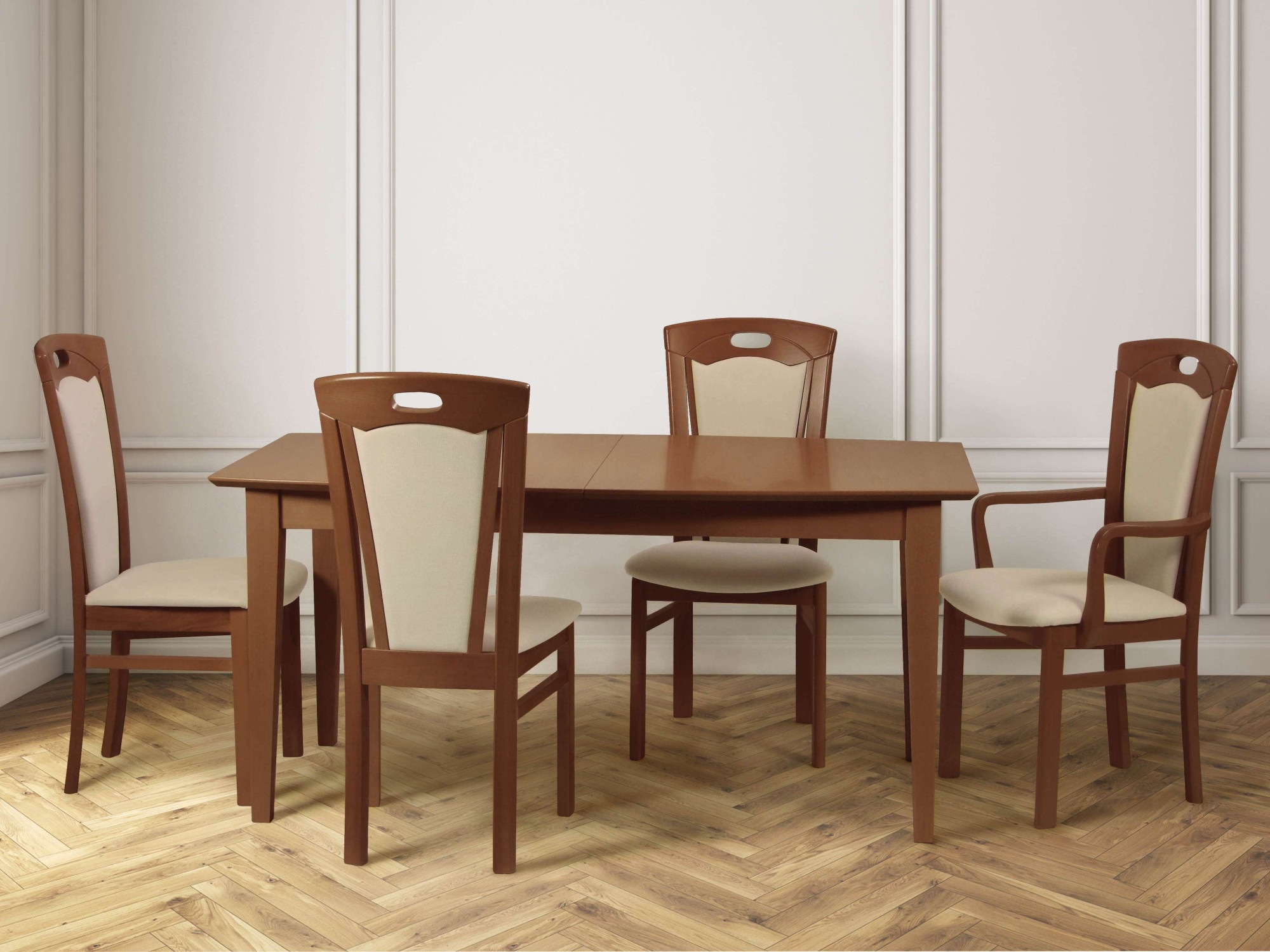 Home affaire Esszimmerstuhl "FERDI, Armlehnstuhl, Made in Italy, Massivholz günstig online kaufen