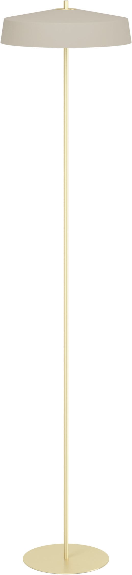 EGLO LED Stehlampe »VALDIOLA« E27 1 Stk. Stehlampe, Lampe sandfarben, messing-gebürstet  H:160 Ø 36 cm