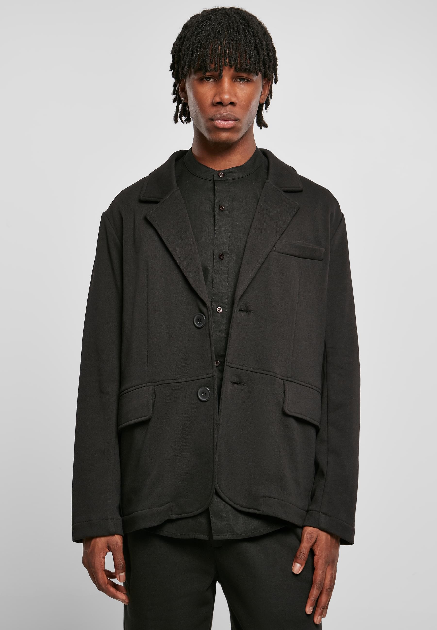 URBAN CLASSICS Allwetterjacke »Urban Classics Herren Terry Blazer« 1 Stk. tlg. ohne Kapuze