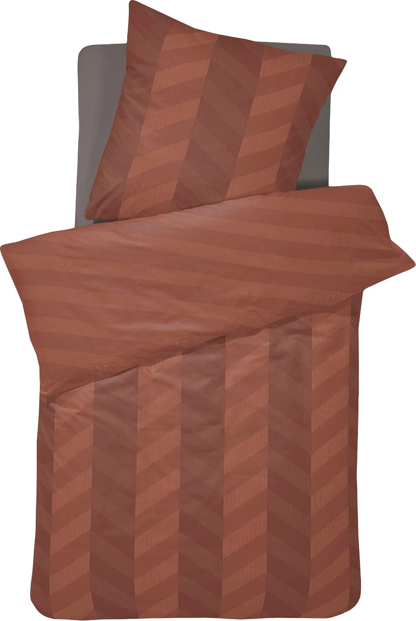 damai Bettwäsche "Atomy" 2 Stk. mit Fischgrätmuster günstig online kaufen